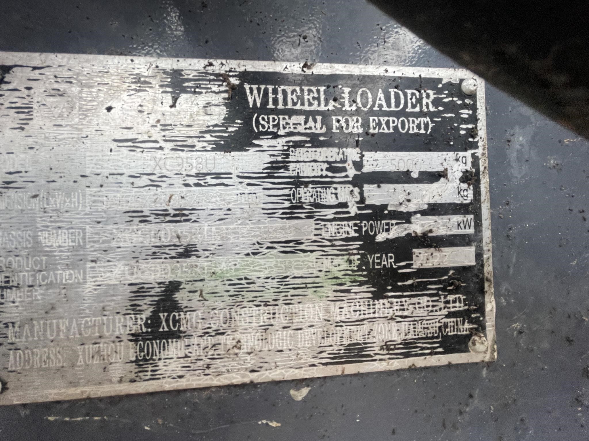 2021 XCMG XC948U Wheel Loader