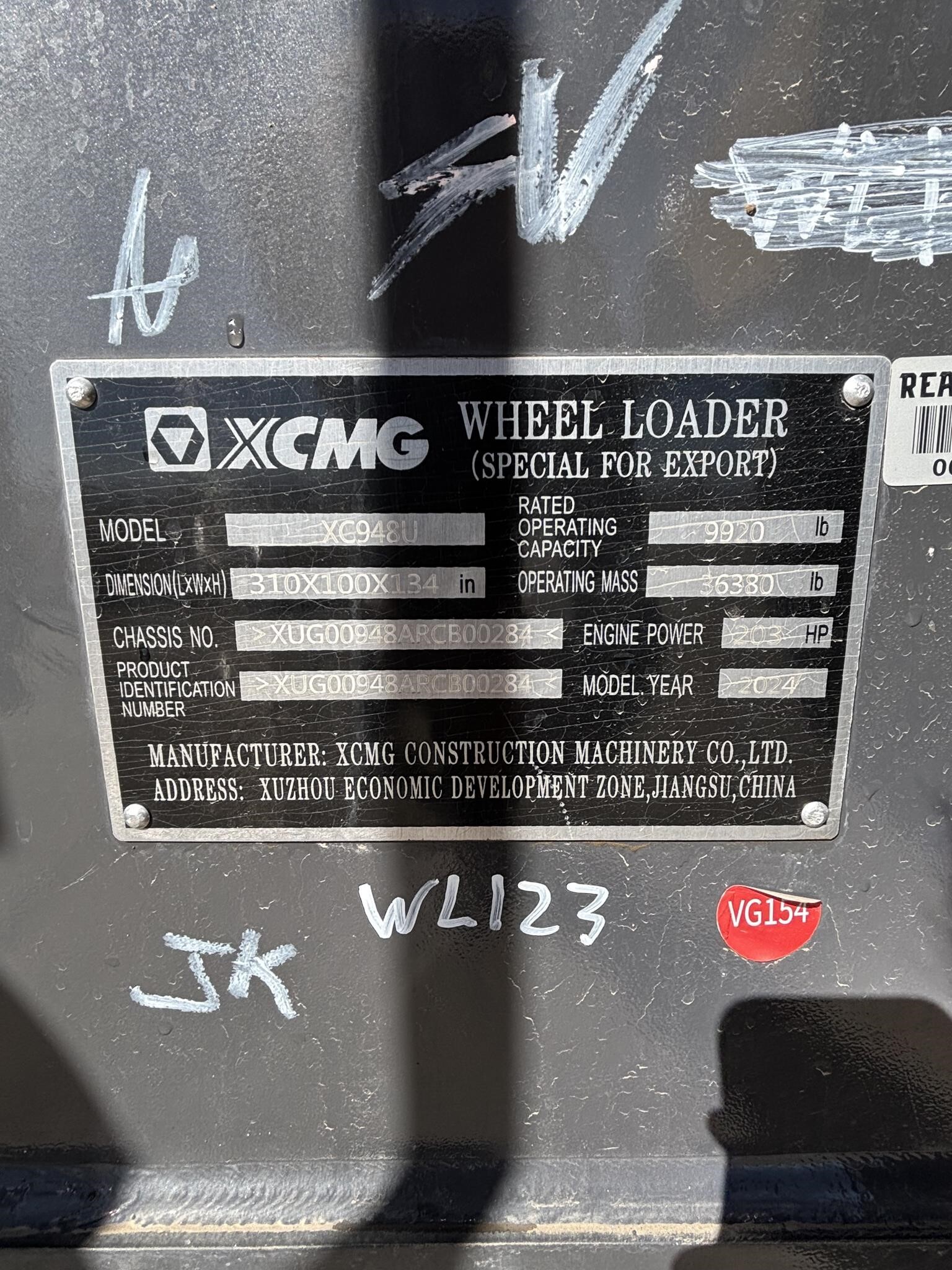 2024 XCMG XC948U Wheel Loader