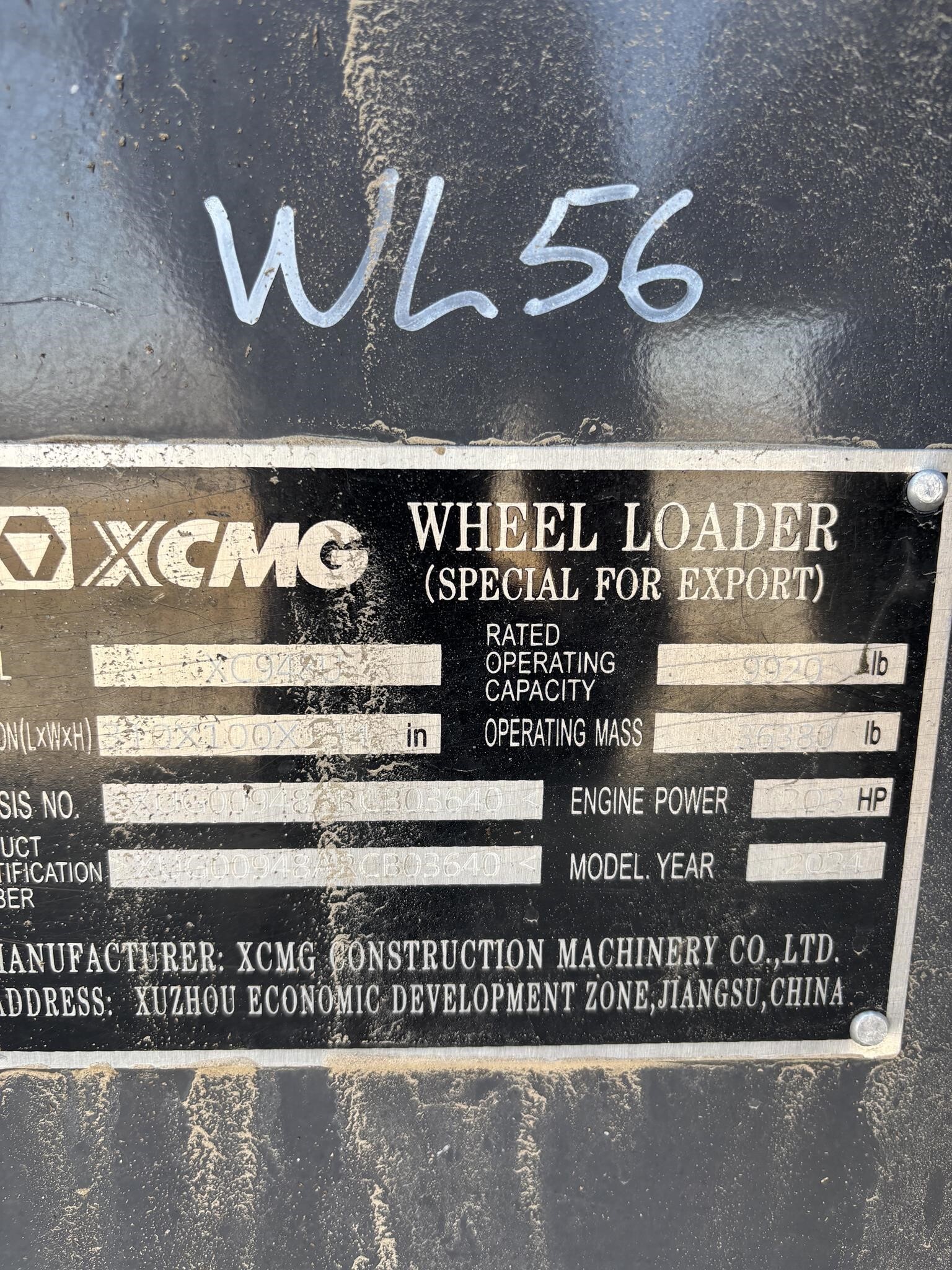 2024 XCMG XC948 Wheel Loader