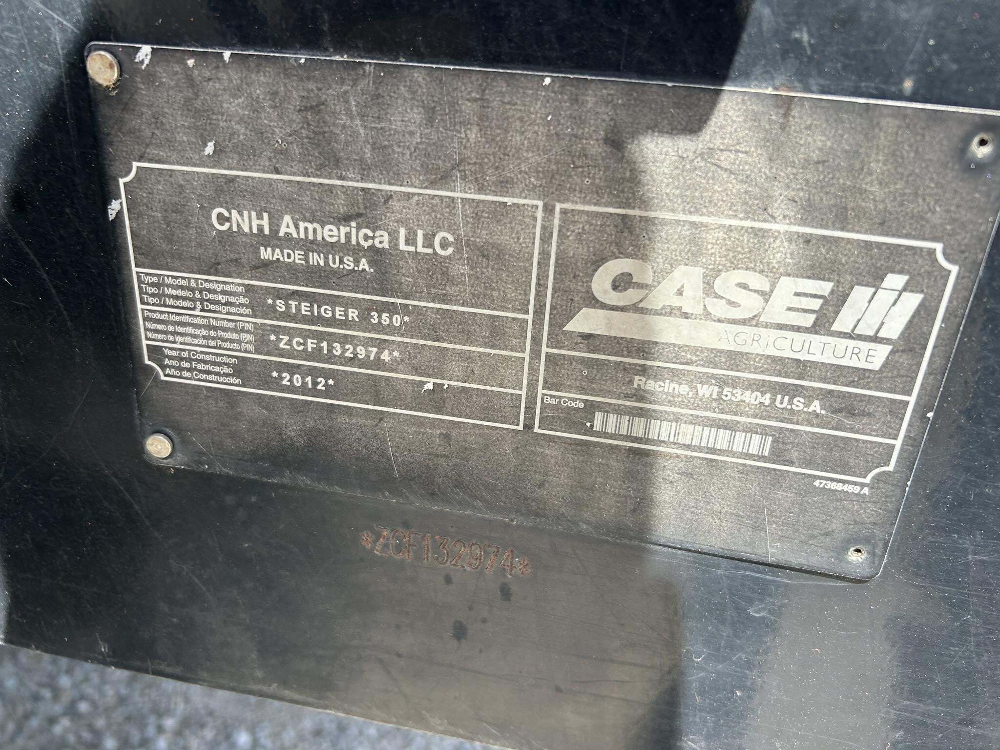 2012 Case IH Steiger 350 HD Tractor