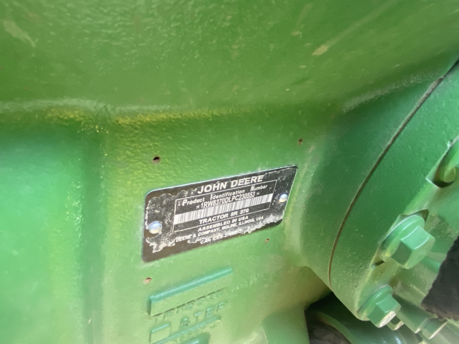 2023 John Deere 8R 370 Tractor
