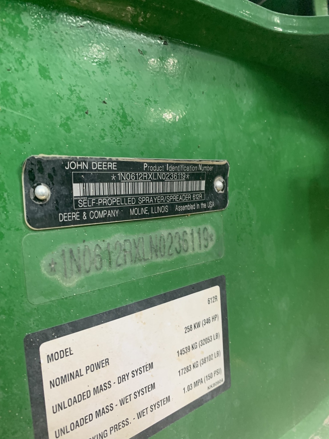 2023 John Deere 612R Self-Propelled Sprayer