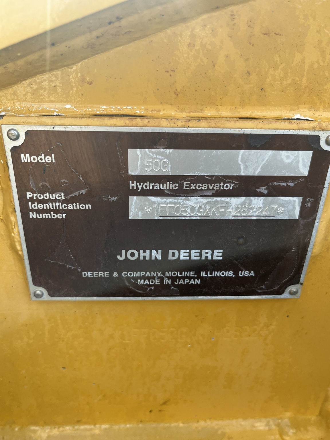 2015 Deere 50G Mini Excavator