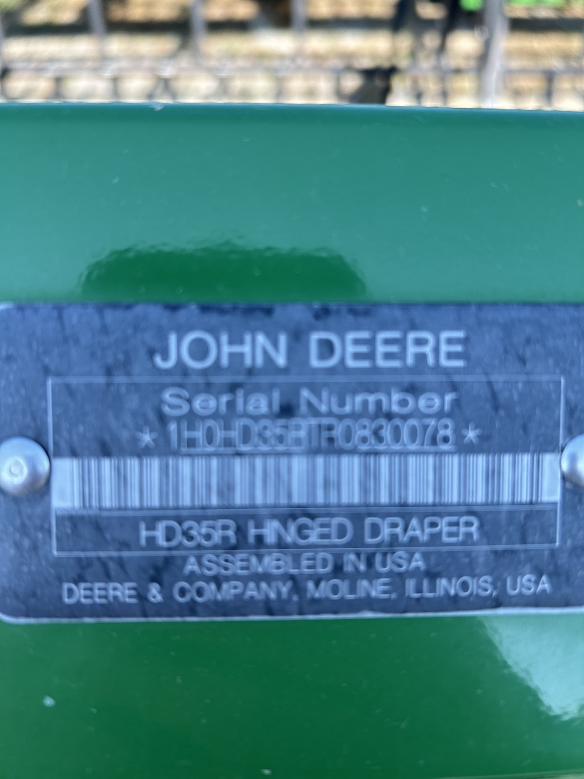 2024 John Deere HD35R Platform