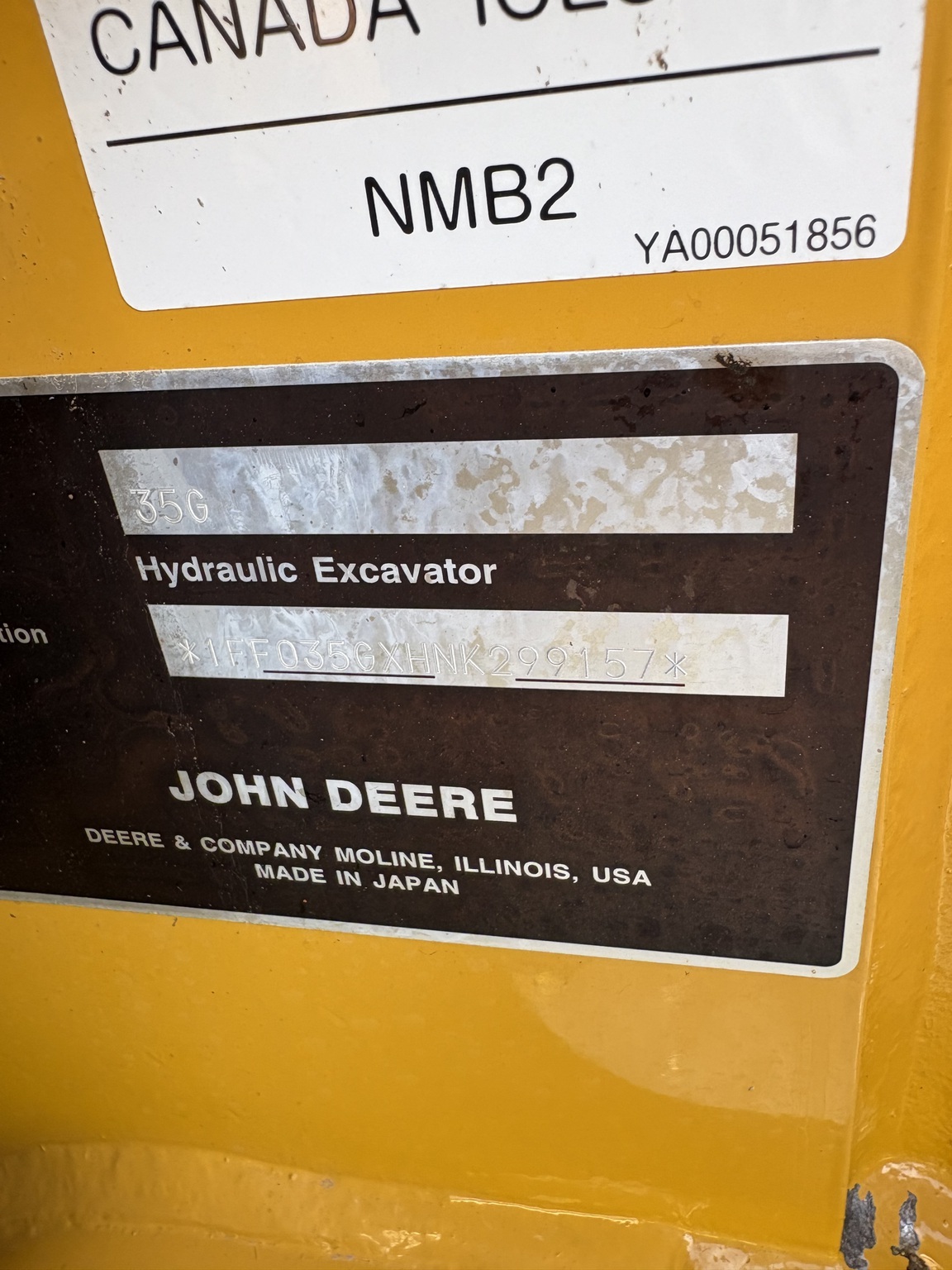 2022 Deere 35G Mini Excavator
