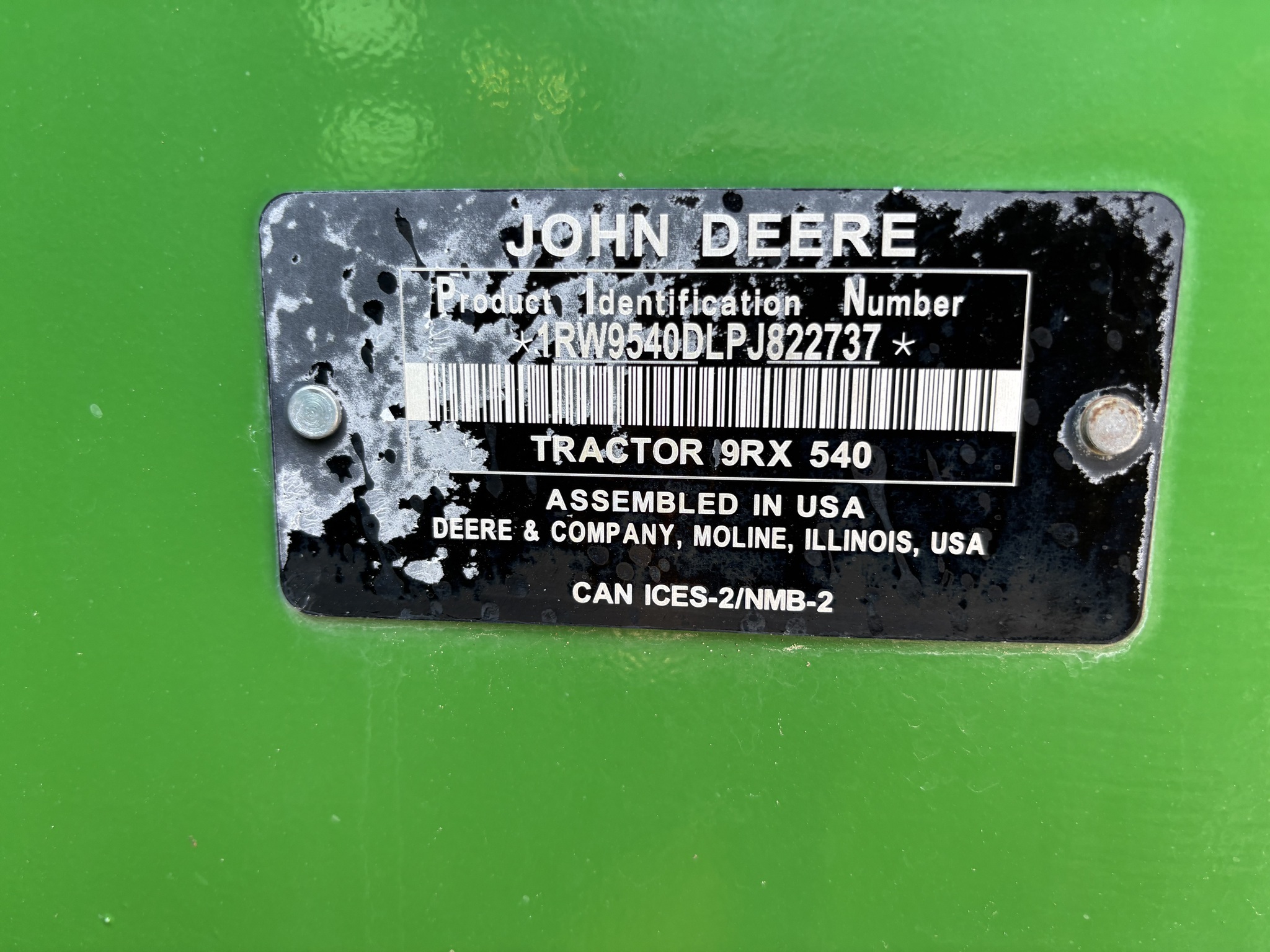 2023 John Deere 9RX 540 Tractor