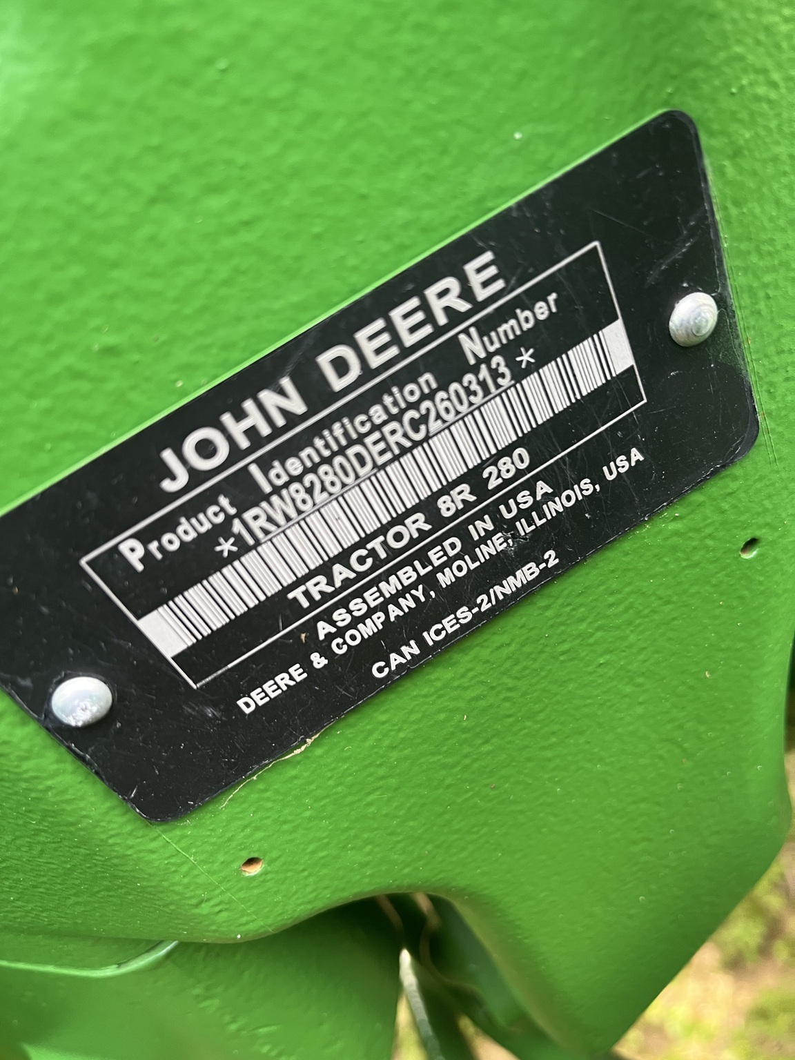 2025 John Deere 8R 280 Tractor