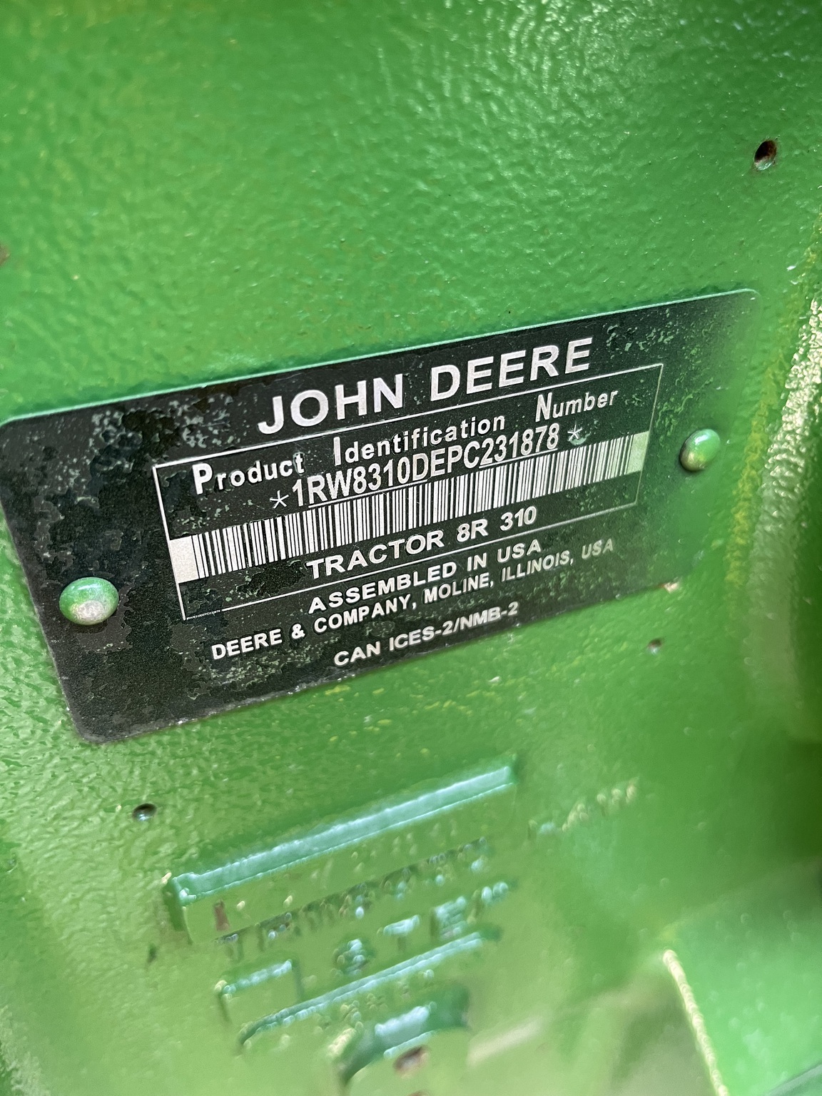2023 John Deere 8R 310 Tractor