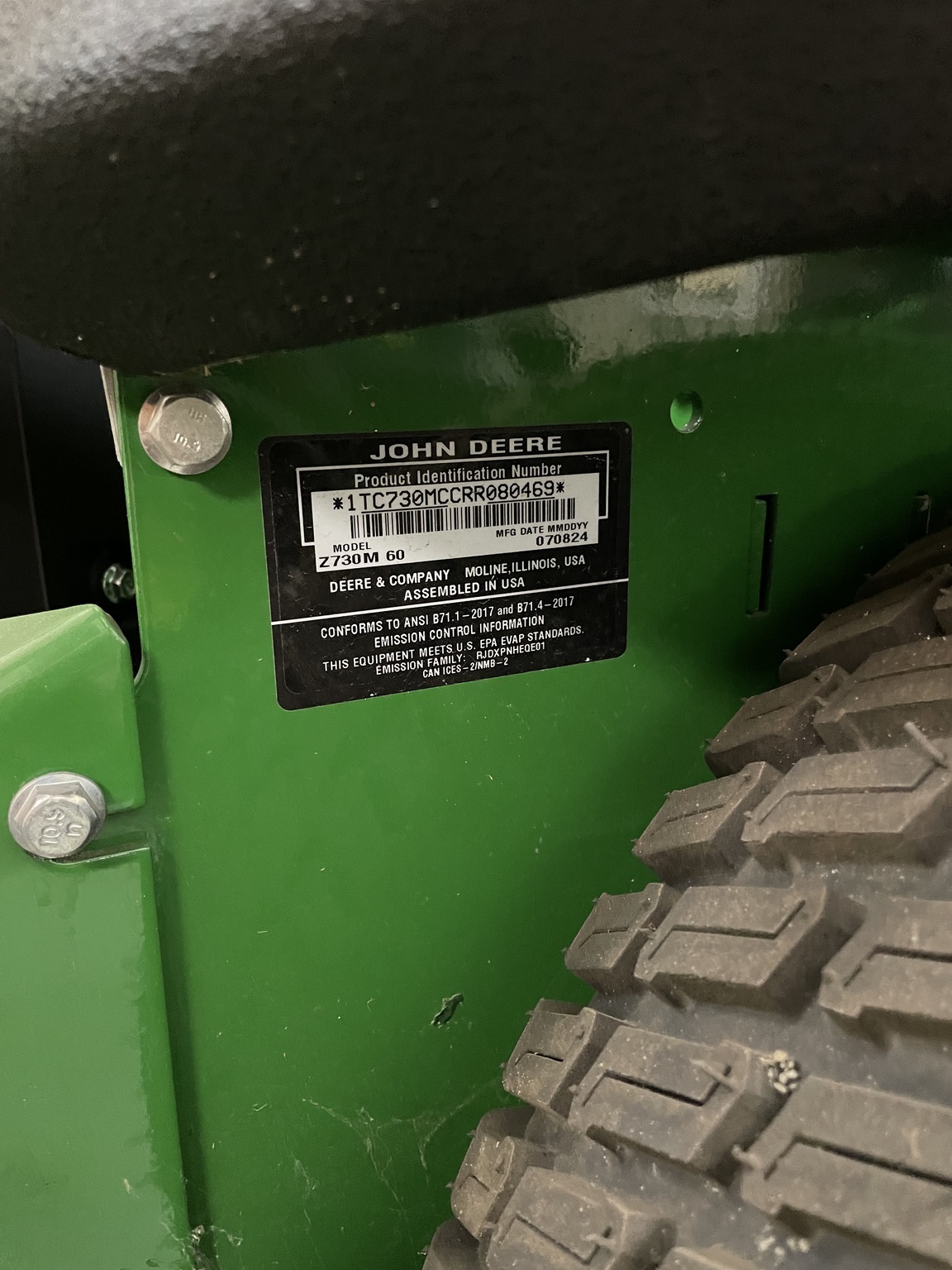 2024 John Deere Z730M Lawn Mower