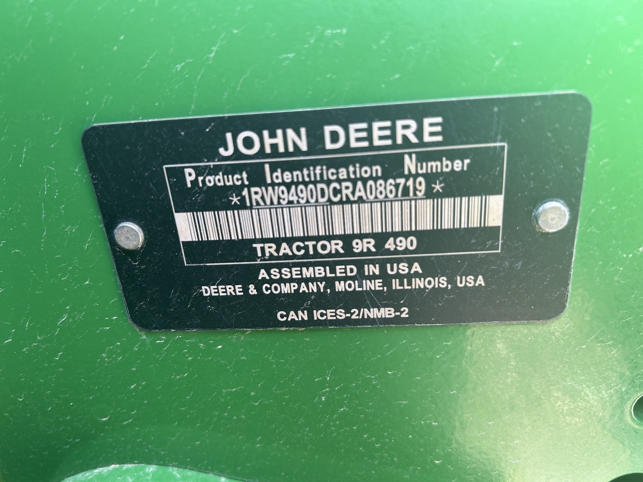 2024 John Deere 9R 490 Tractor