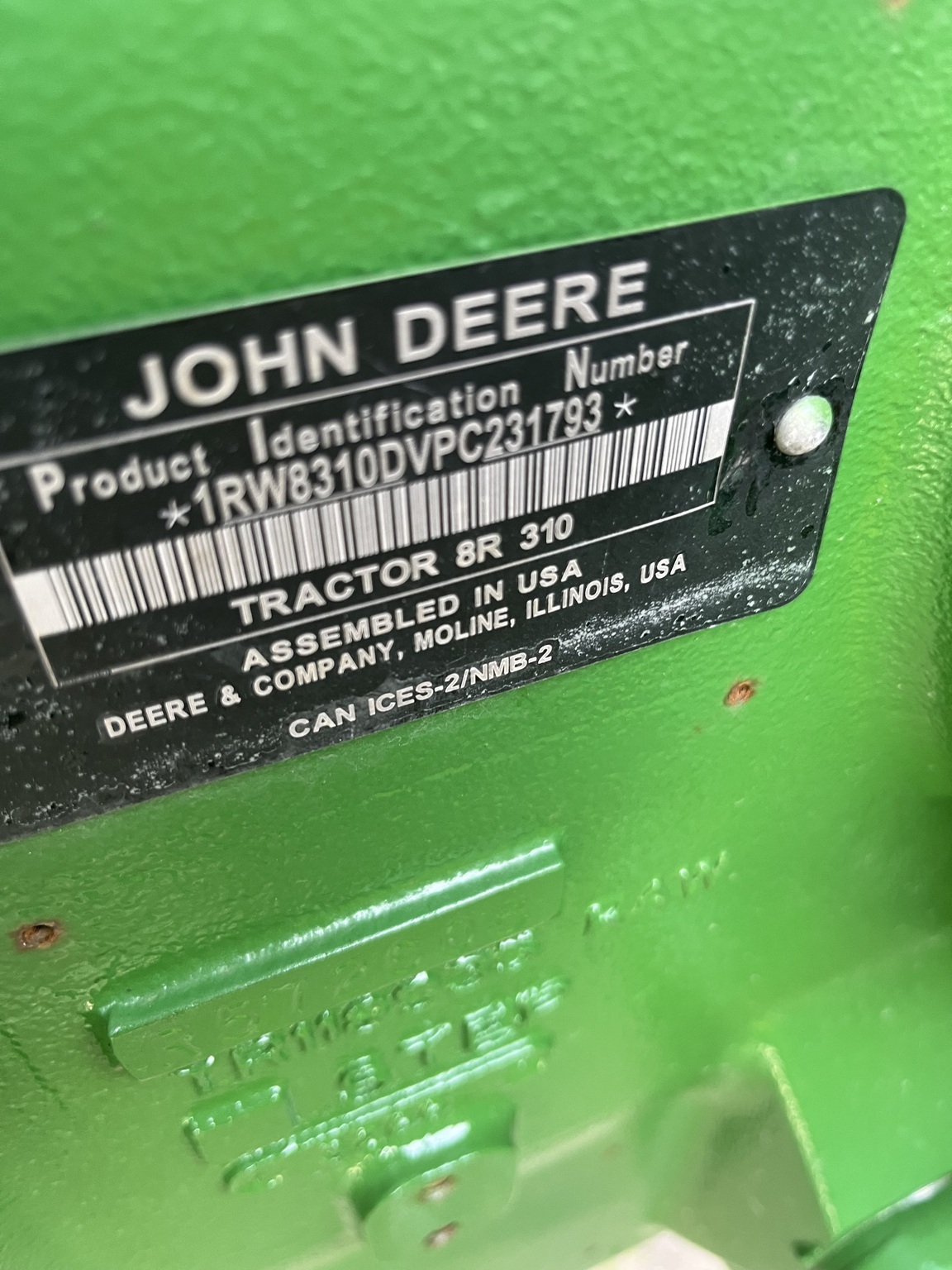 2023 John Deere 8R 310 Tractor