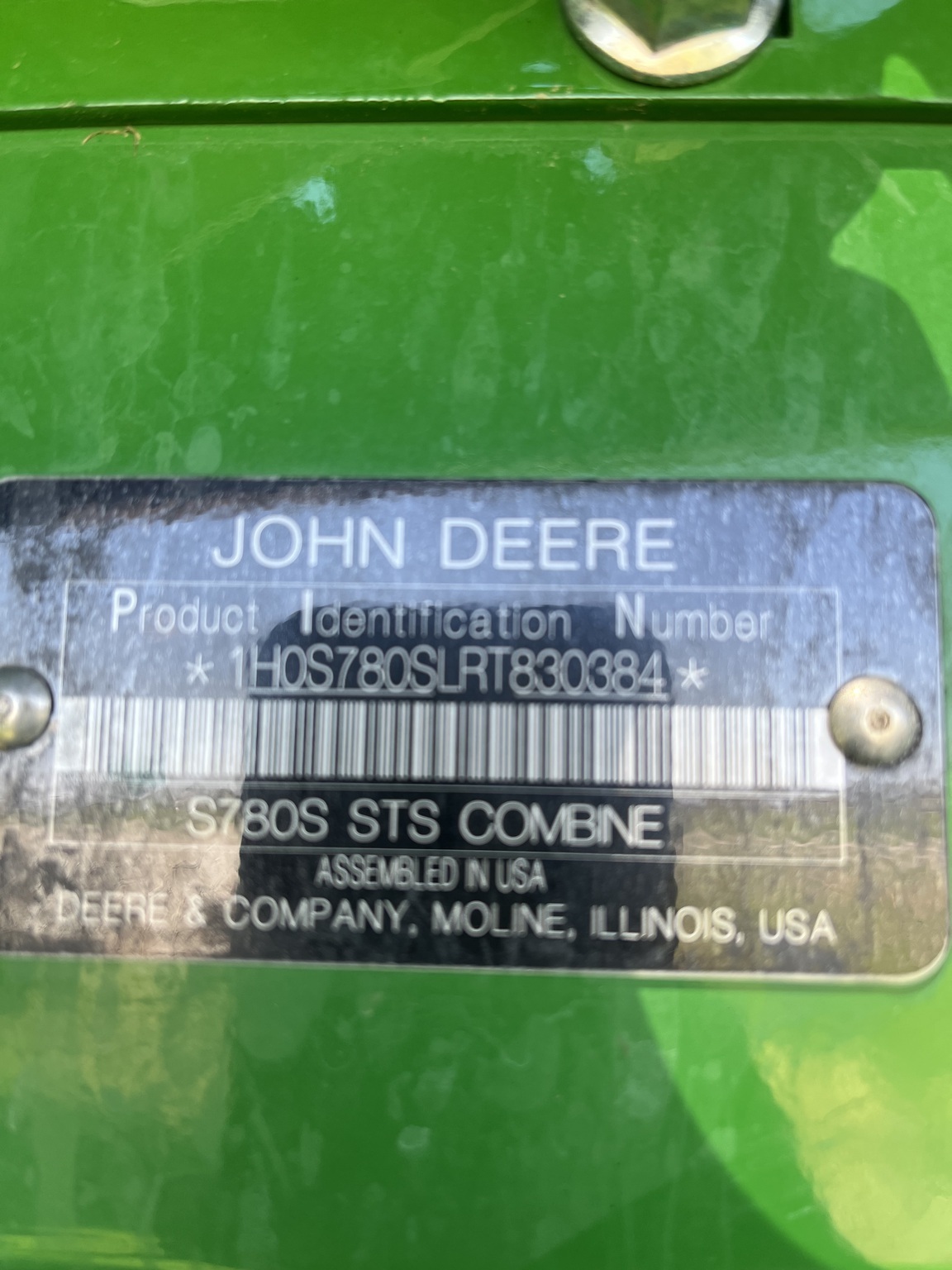 2024 John Deere S780 Combine