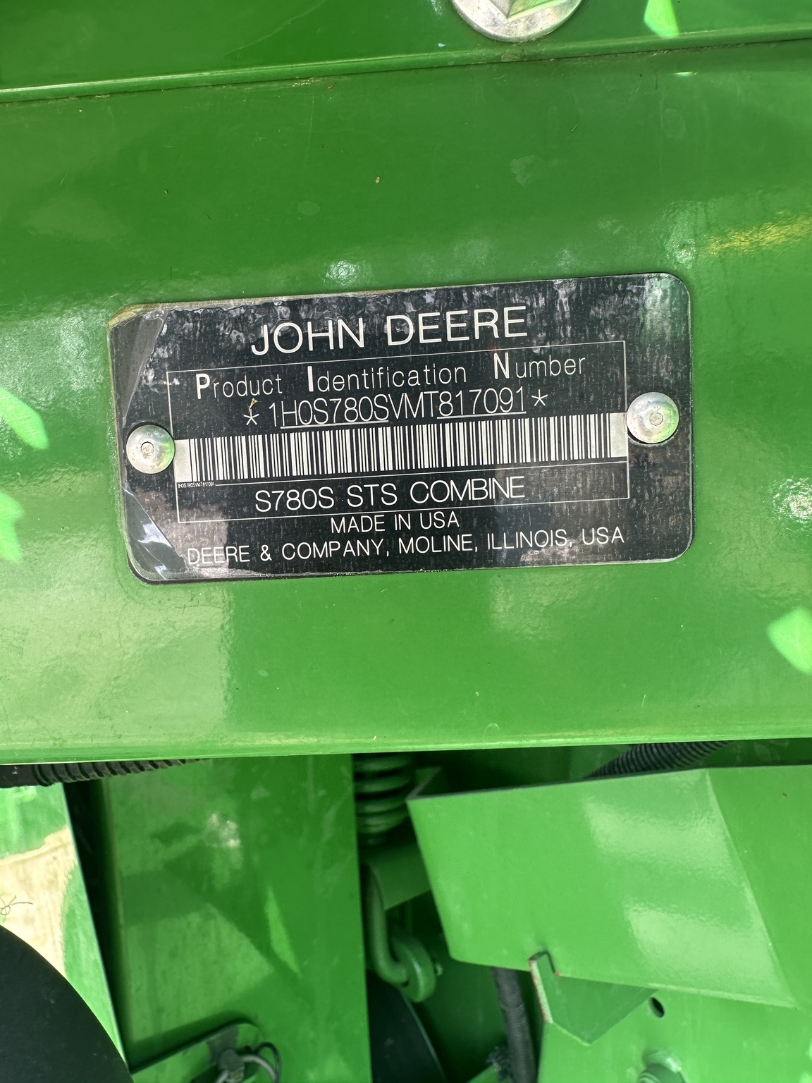2021 John Deere S780 Combine