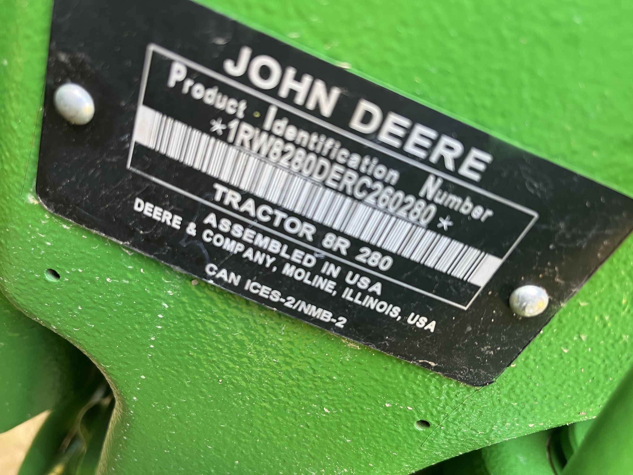 2024 John Deere 8R 280 Tractor