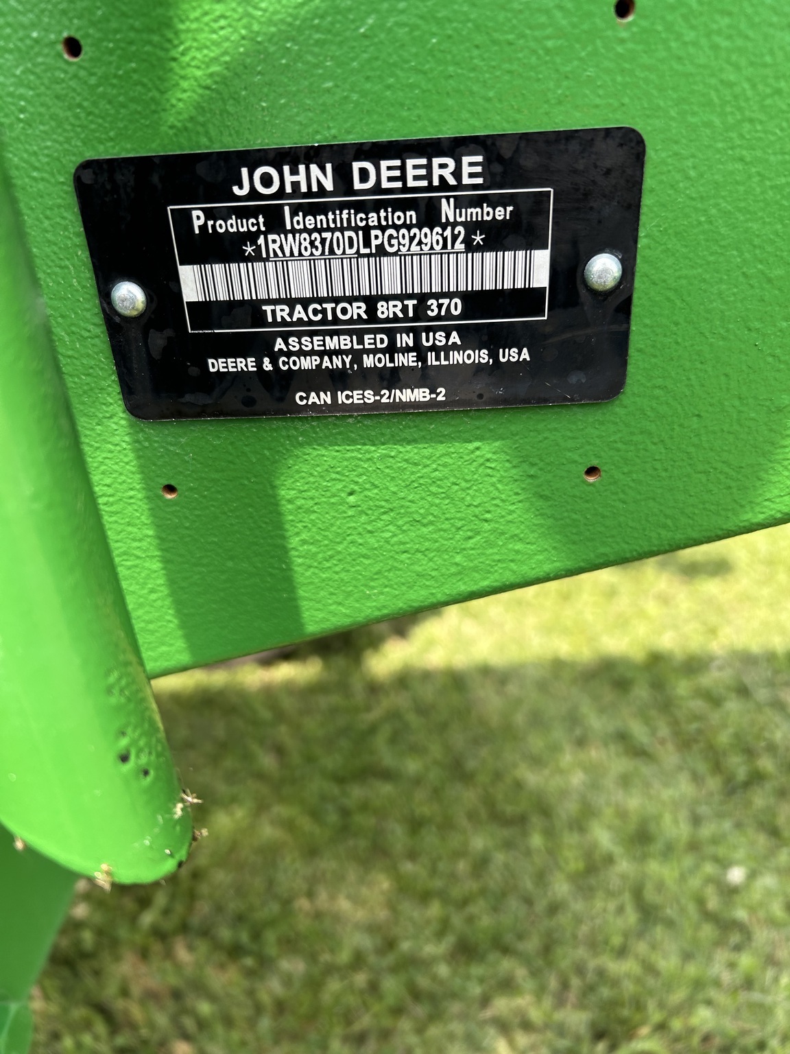 2023 John Deere 8RT 370 Tractor
