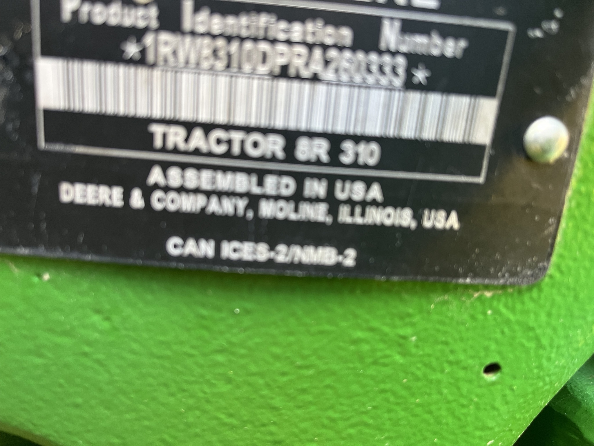 2024 John Deere 8R 310 Tractor