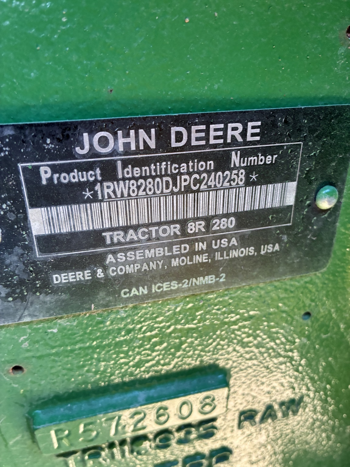 2024 John Deere 8R 280 Tractor