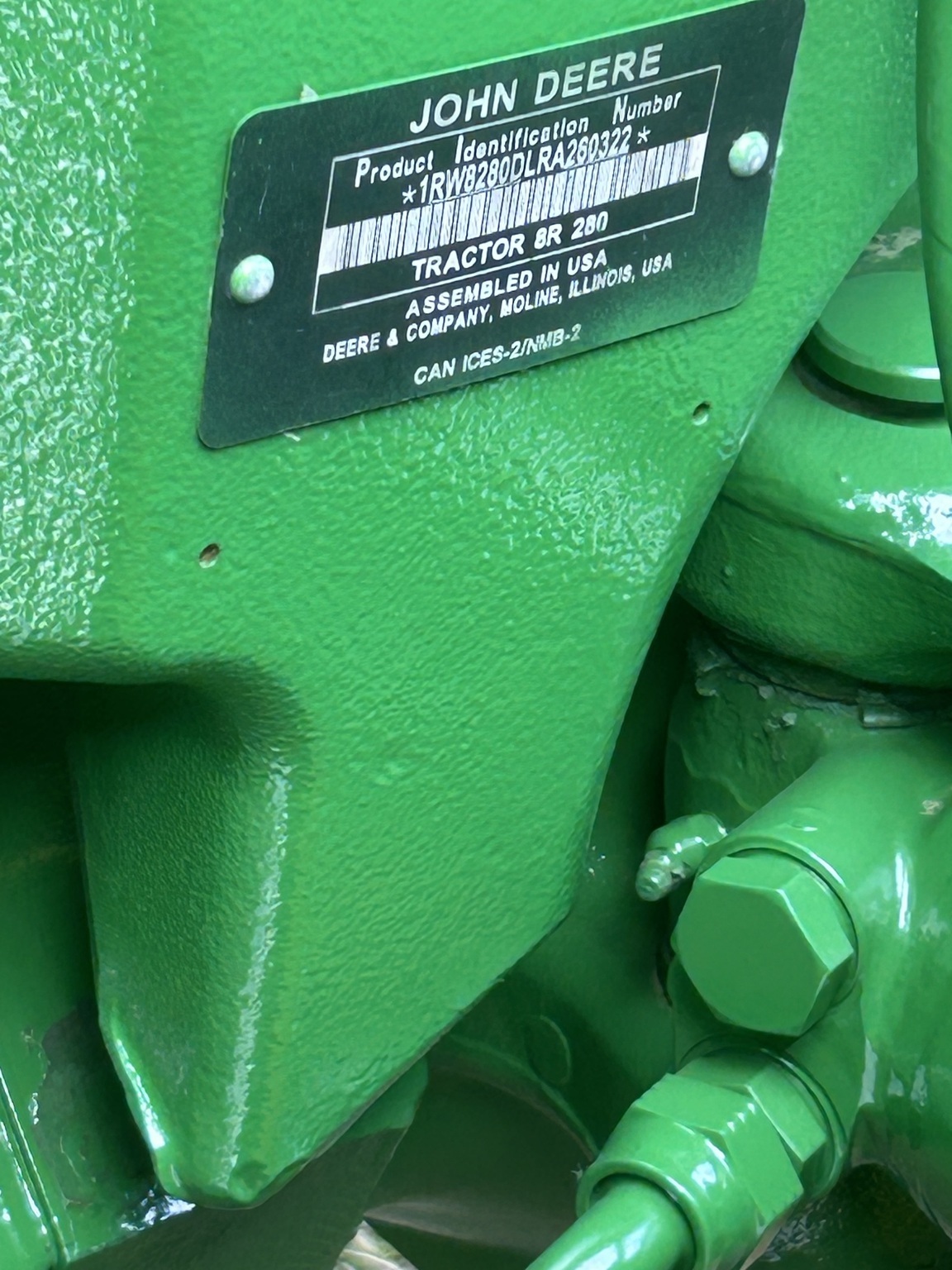 2024 John Deere 8R 280 Tractor