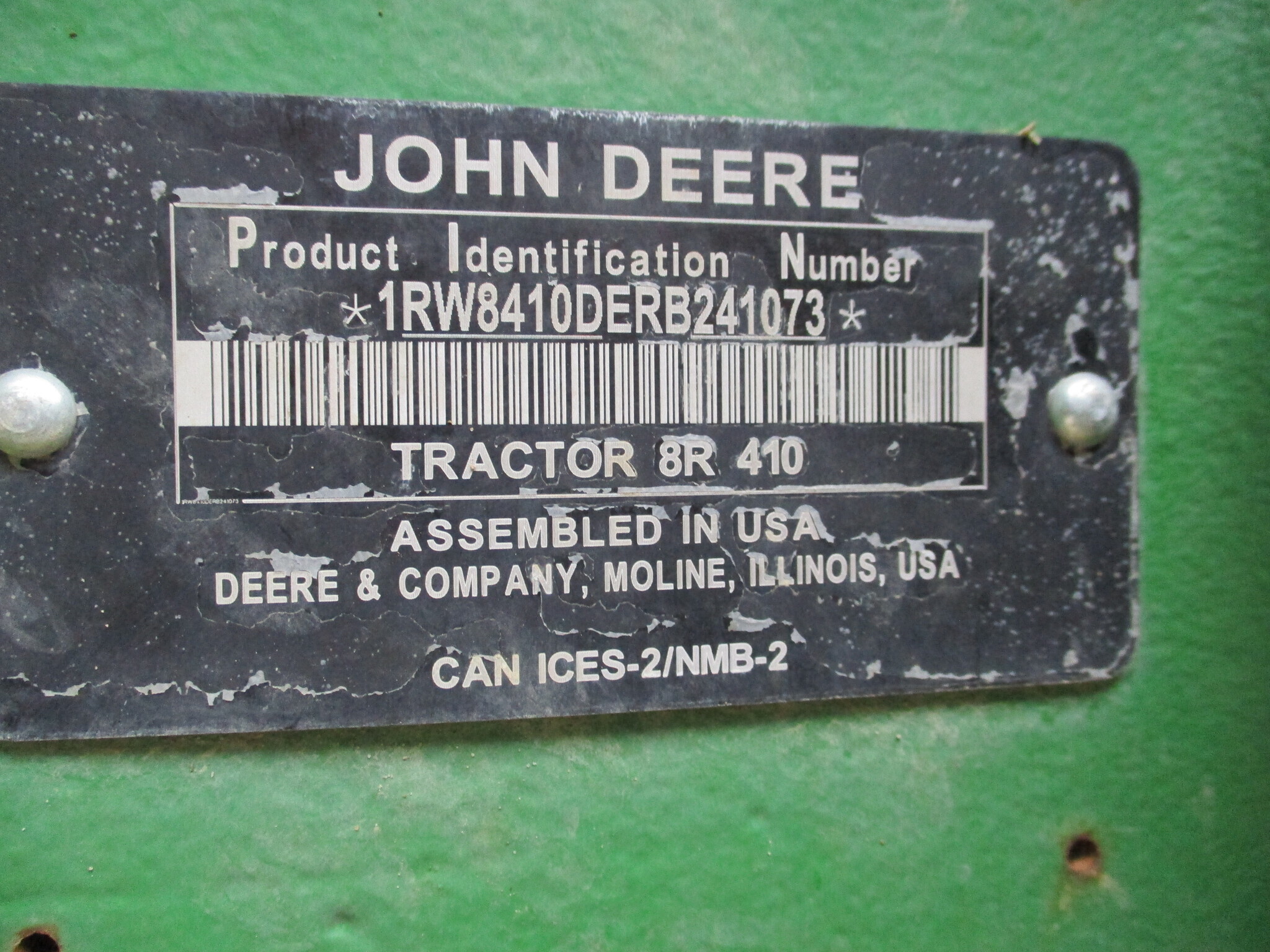 2024 John Deere 8R 410 Tractor