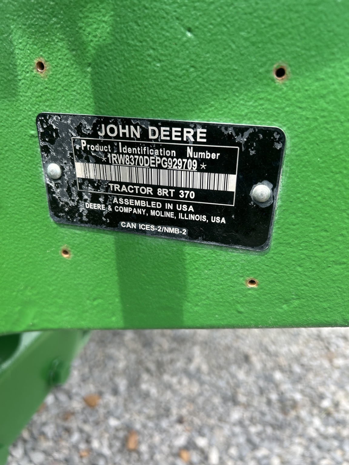 2023 John Deere 8RT 370 Tractor