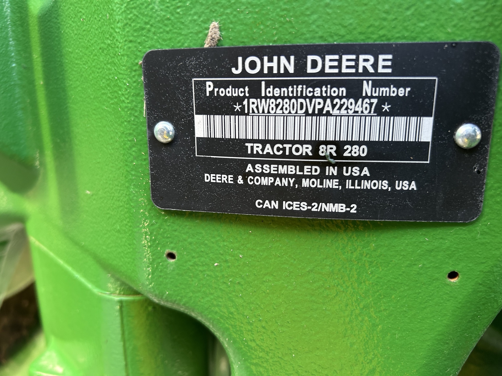 2023 John Deere 8R 280 Tractor