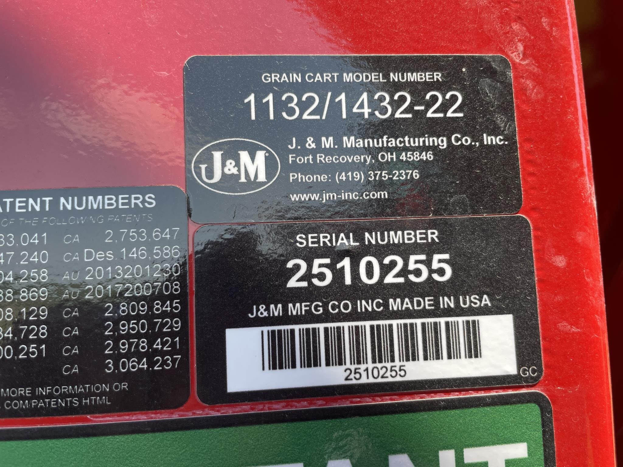 2025 J&M 1432-22S Grain Cart