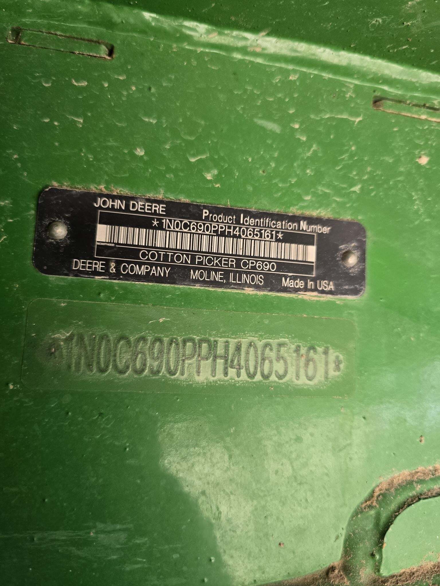 2017 John Deere CP690 Cotton Equipment