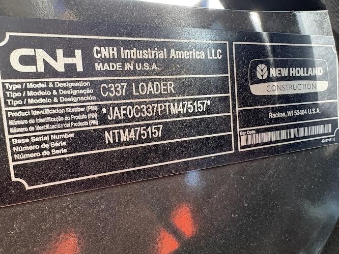 2026 New Holland C337 Skid Steer
