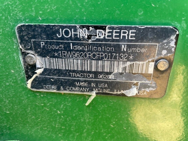 2015 John Deere 9620R Tractor