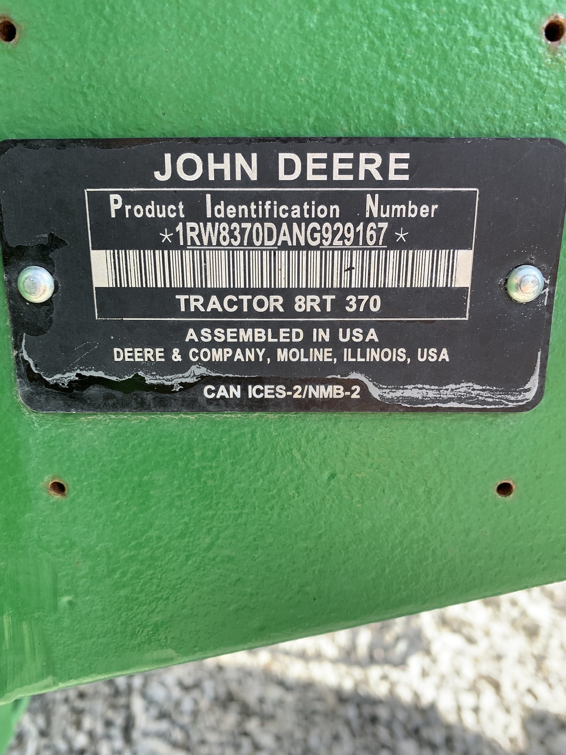 2023 John Deere 8RT 370 Tractor