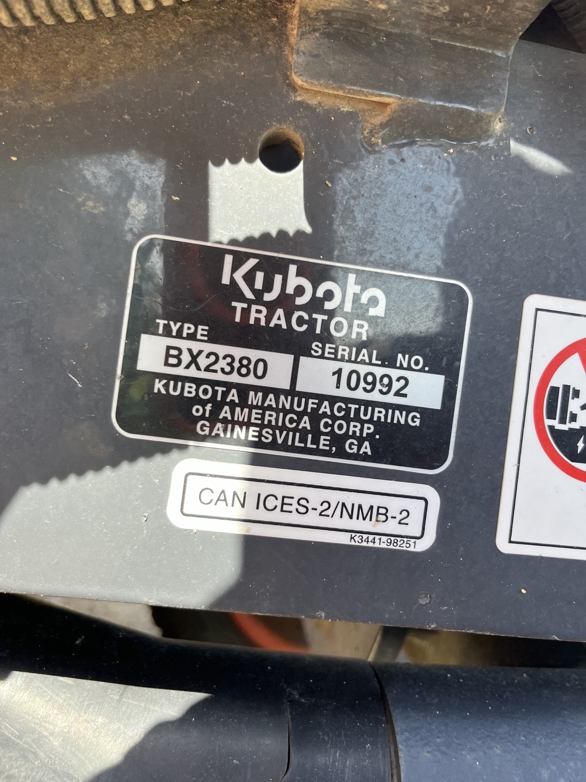 2017 Kubota BX2380 Tractor