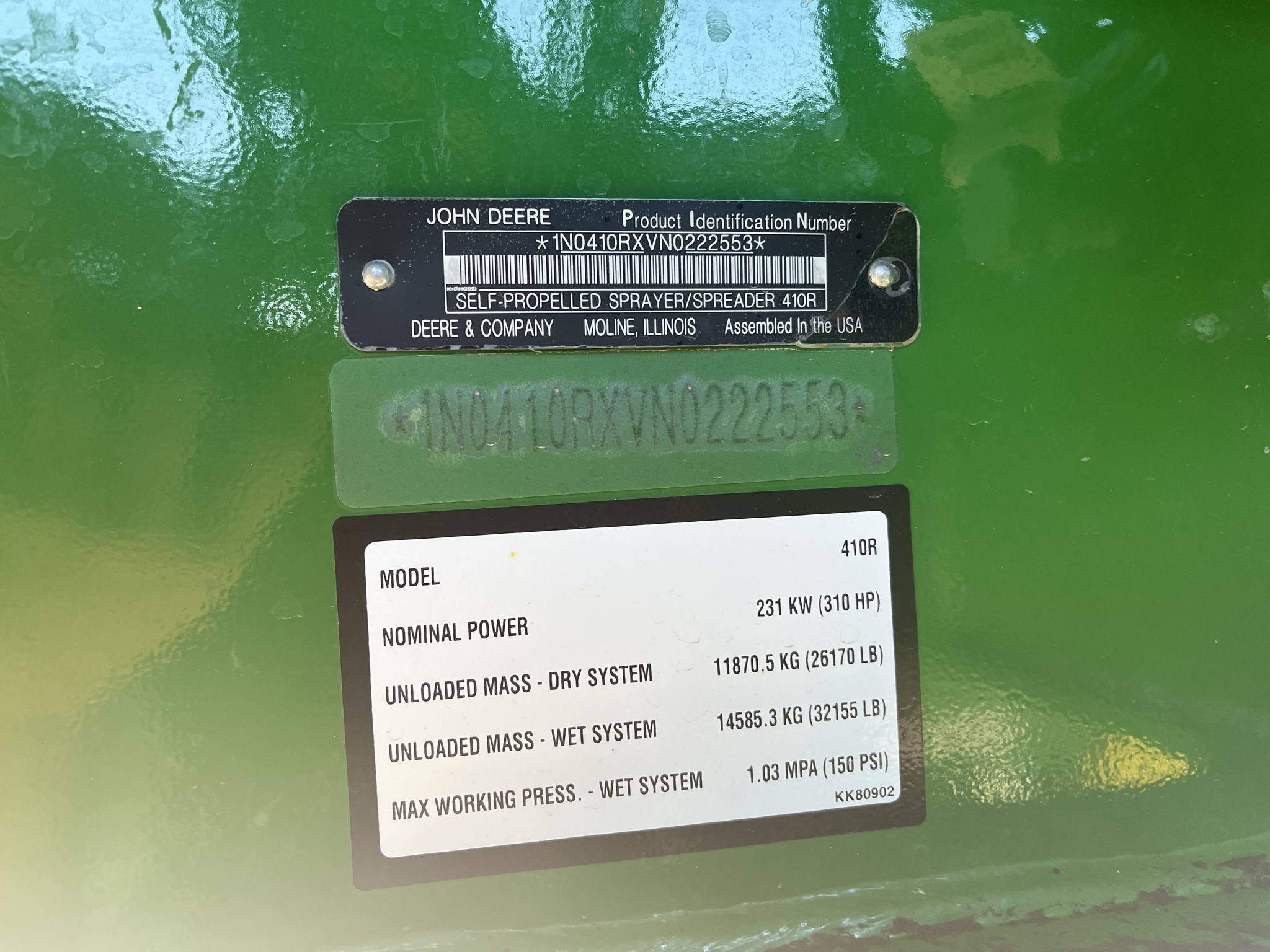 2022 John Deere 410R Self-Propelled Sprayer