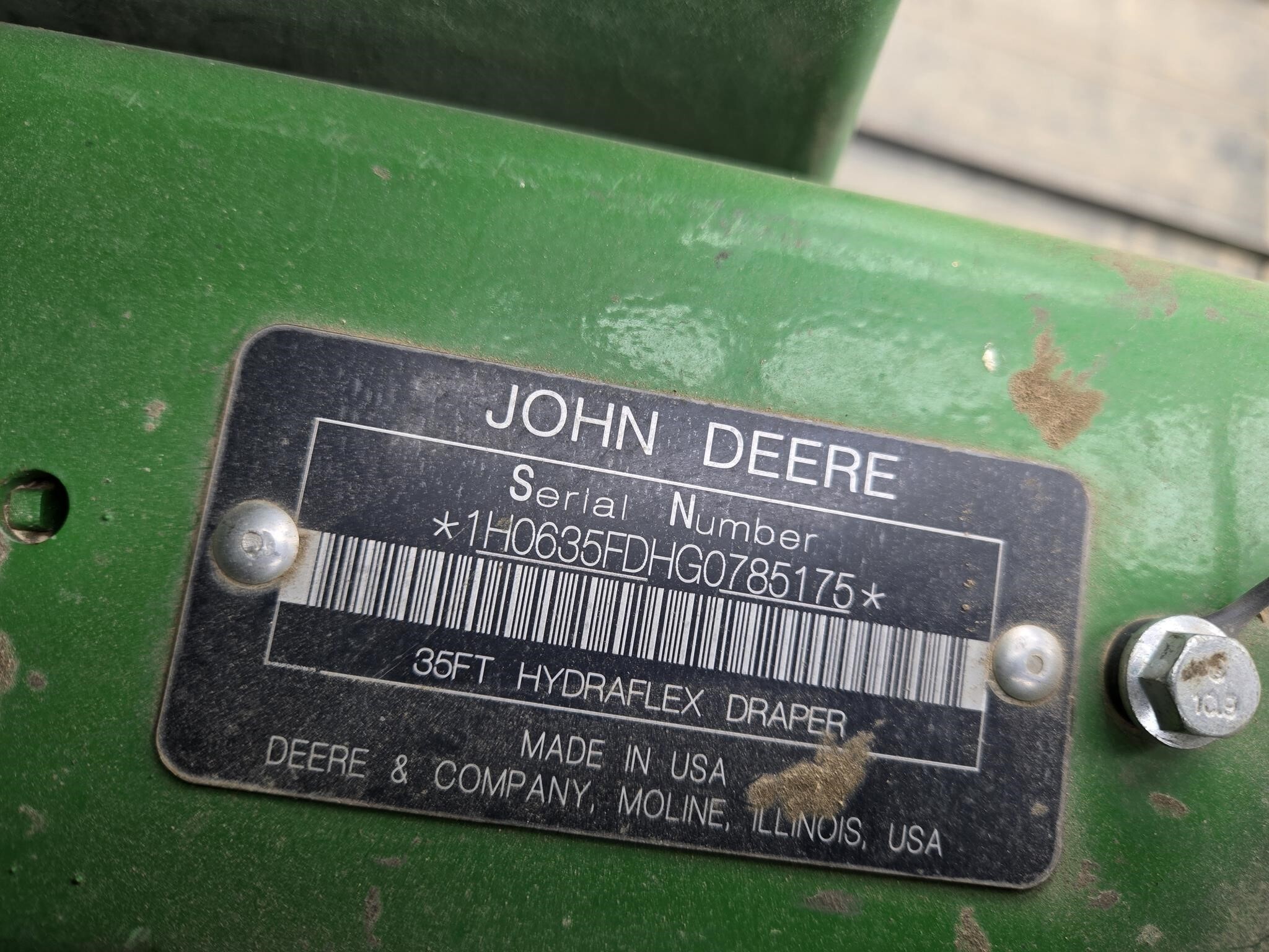 2016 John Deere 635FD Platform
