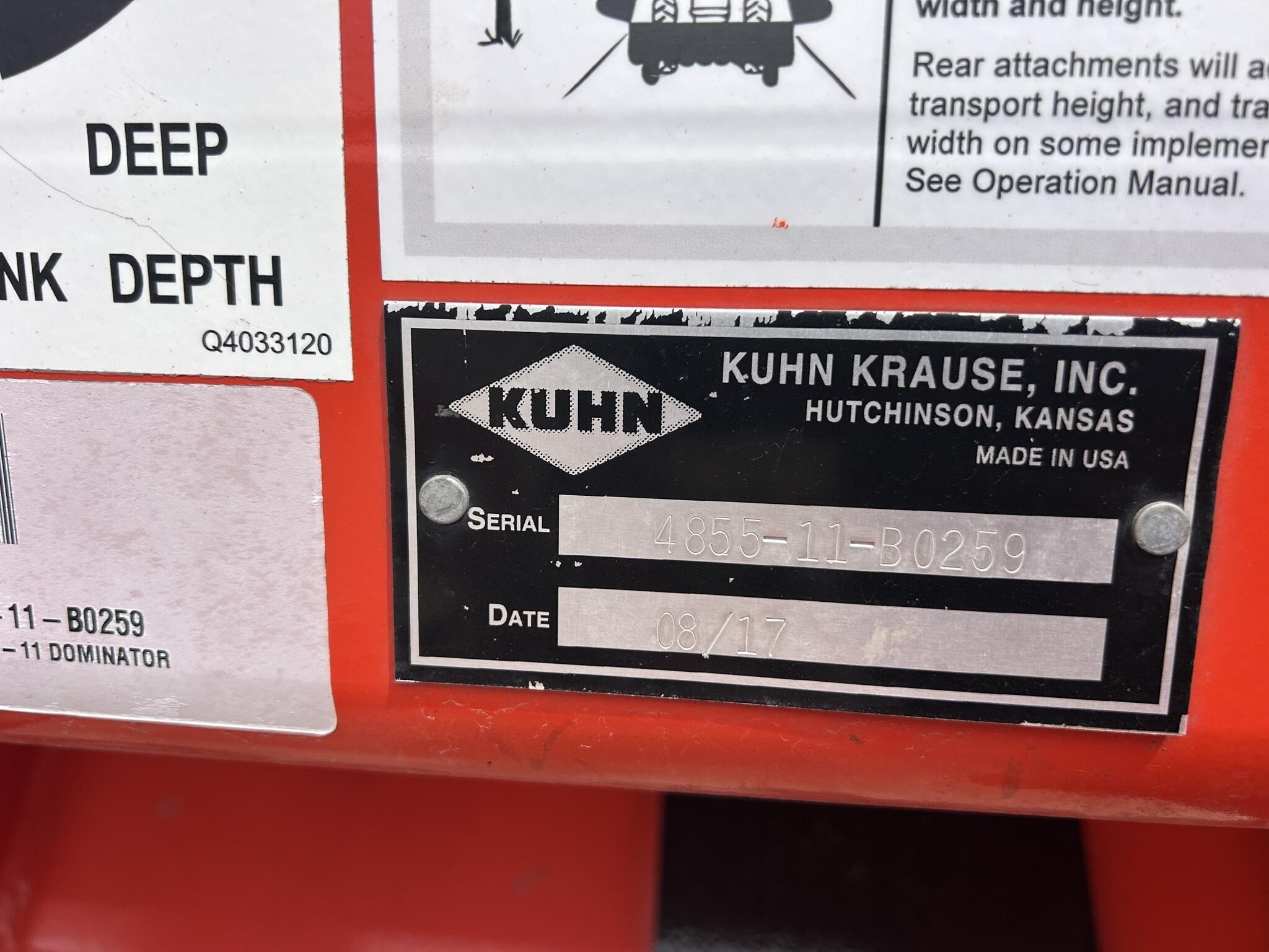 2017 Krause 4855-11 Disk Chisel