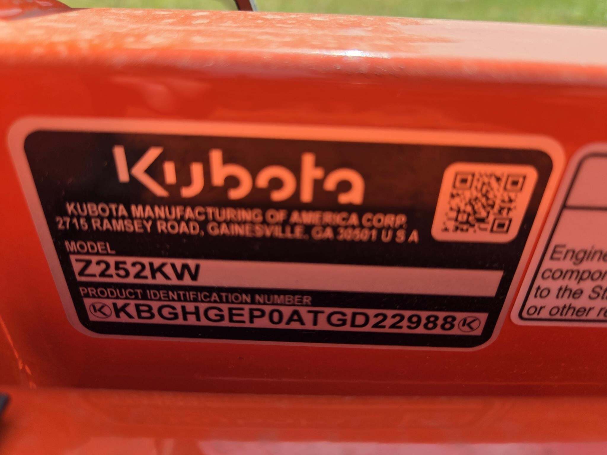 2026 Kubota Z252 Lawn Mower - $7,999 | Machinery Pete