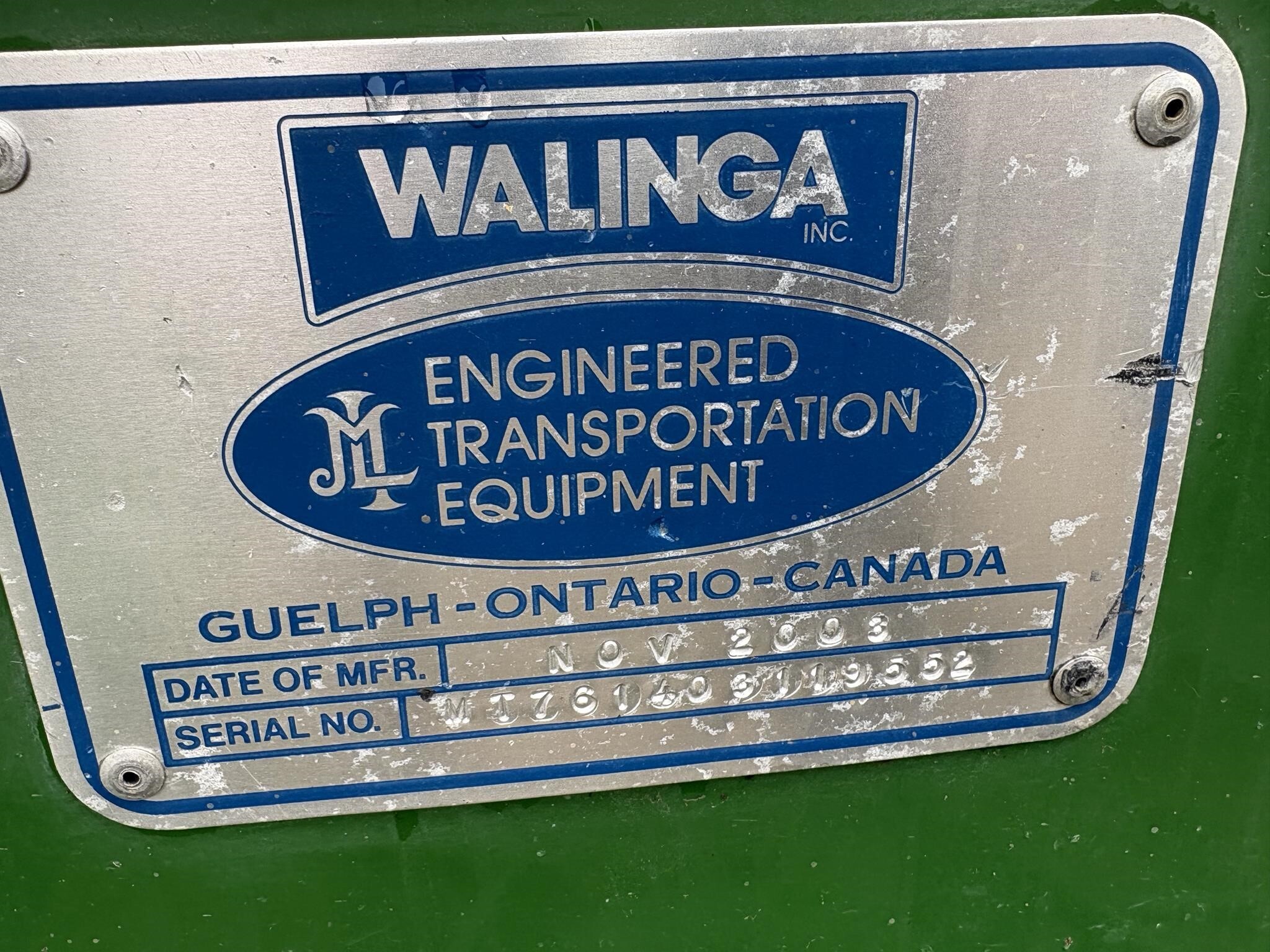 2003 Walinga AGRI-VAC 7614 Grain Vac