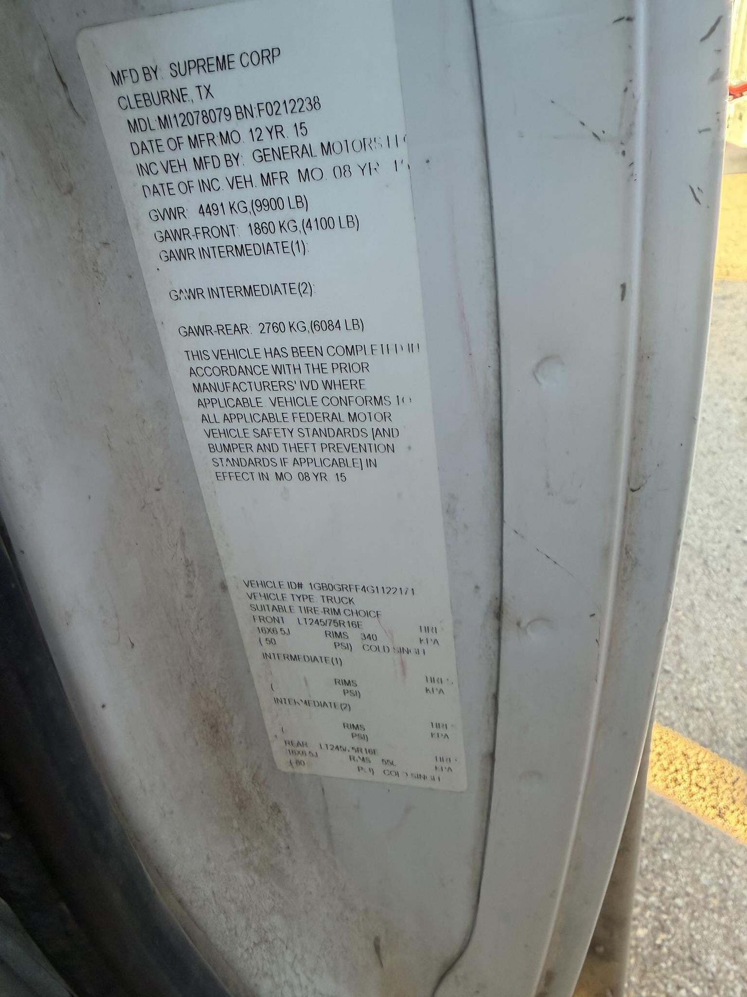 2016 Chevrolet EXPRESS 3500 Pickup