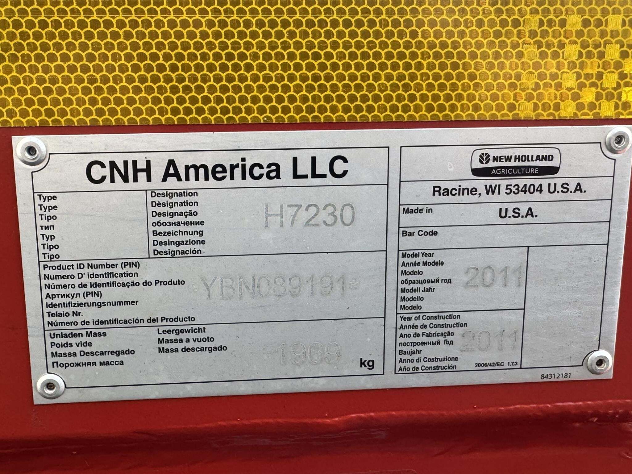 2011 New Holland H7230 Mower Conditioner