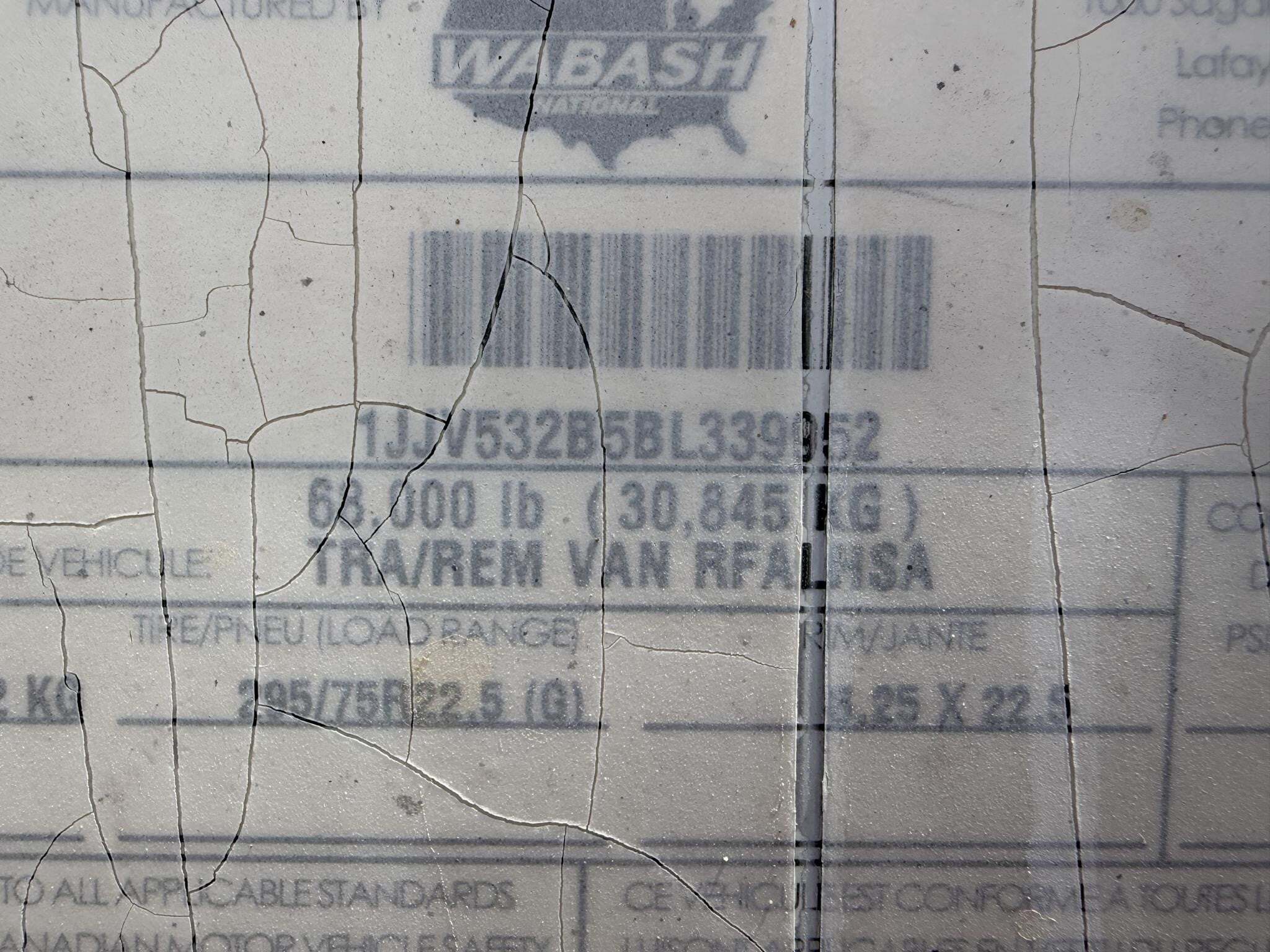 2011 Wabash 53 FT REEFER Box Trucks/Trailer