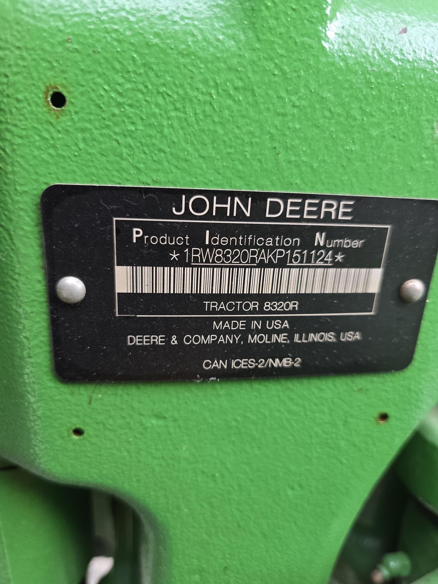 2020 John Deere 8320R Tractor