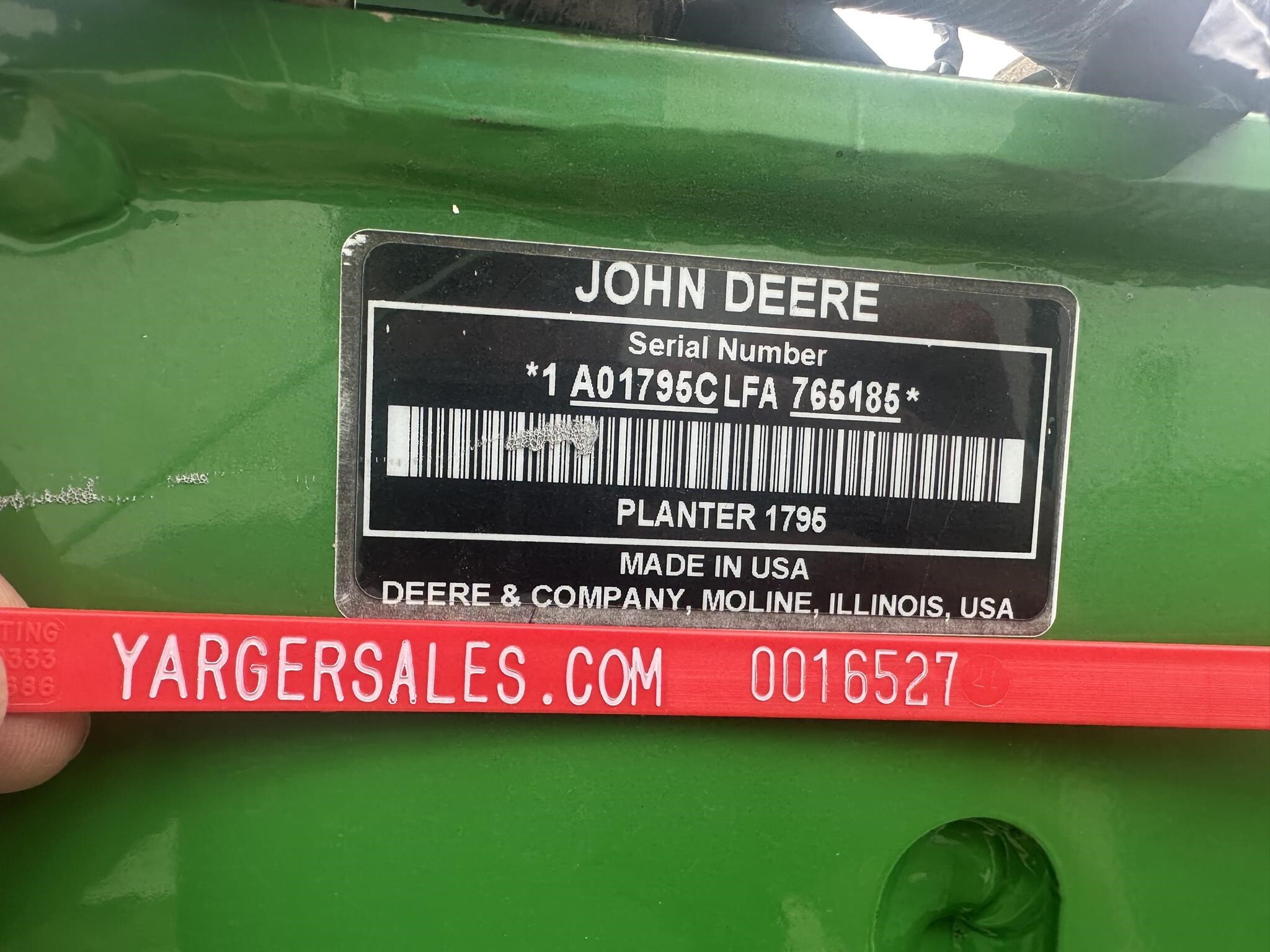 2015 John Deere 1795 Planter