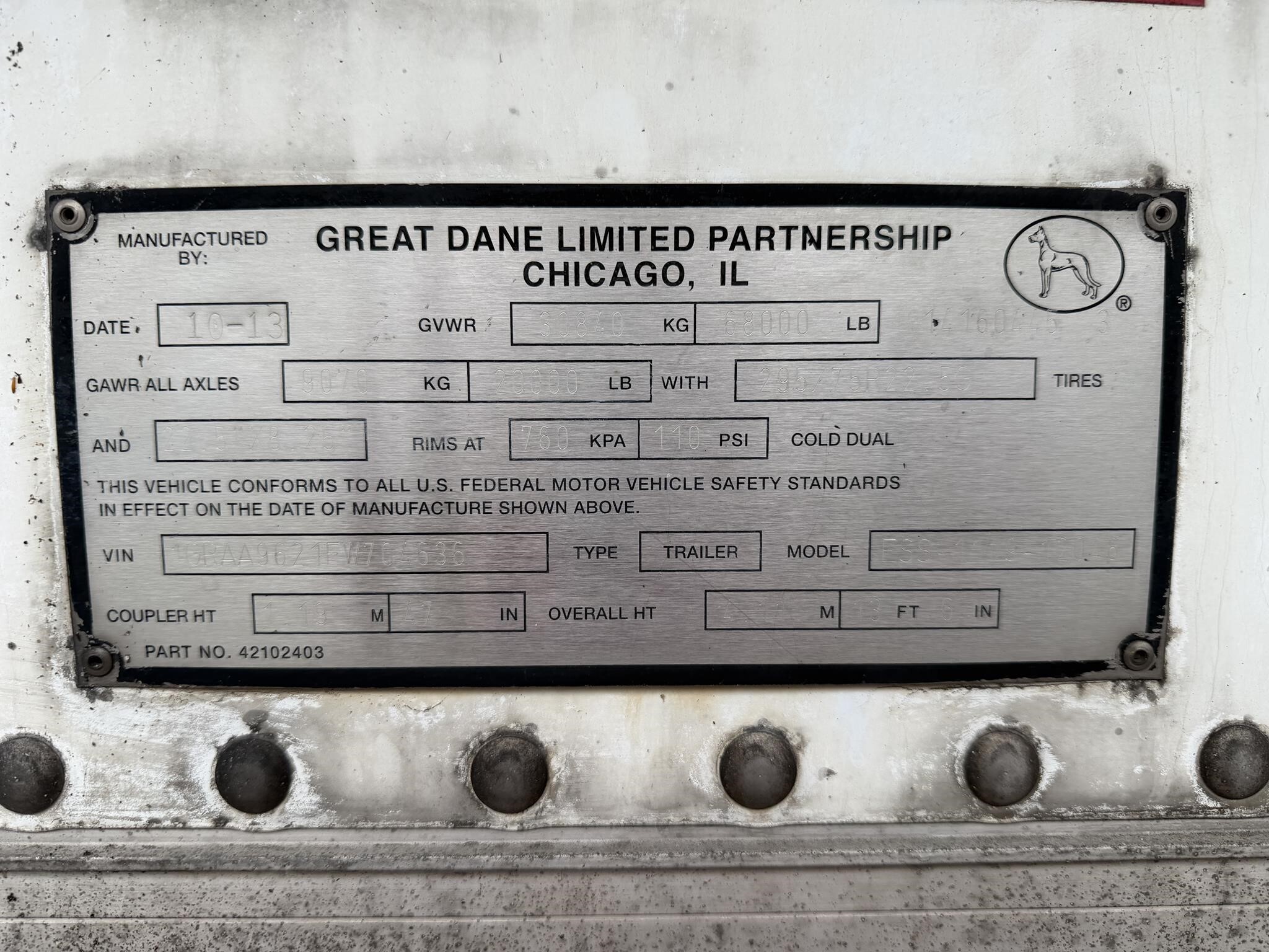 2014 Great Dane 48 FT REEFER Box Trucks/Trailer