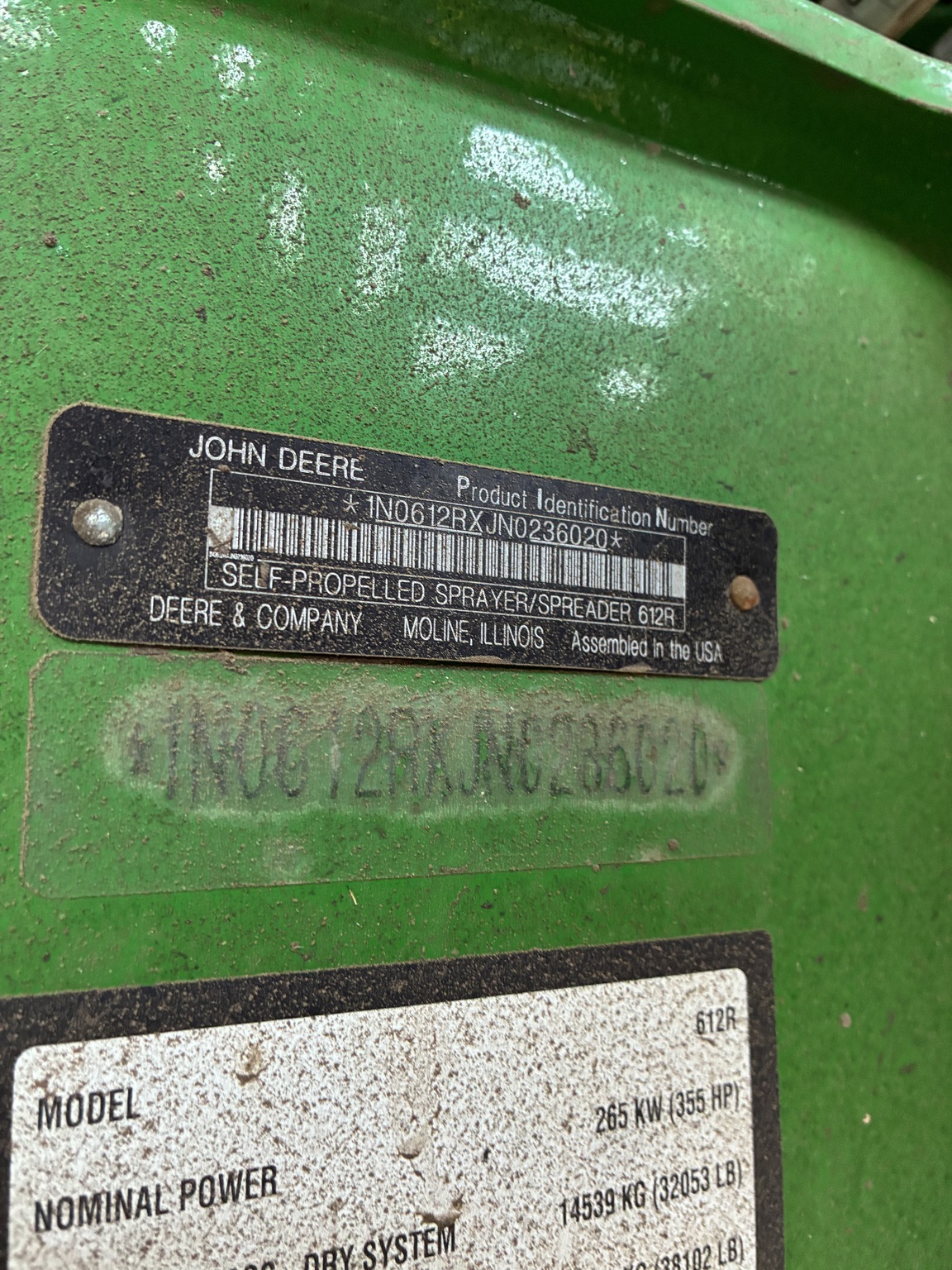 2023 John Deere 612R Self-Propelled Sprayer