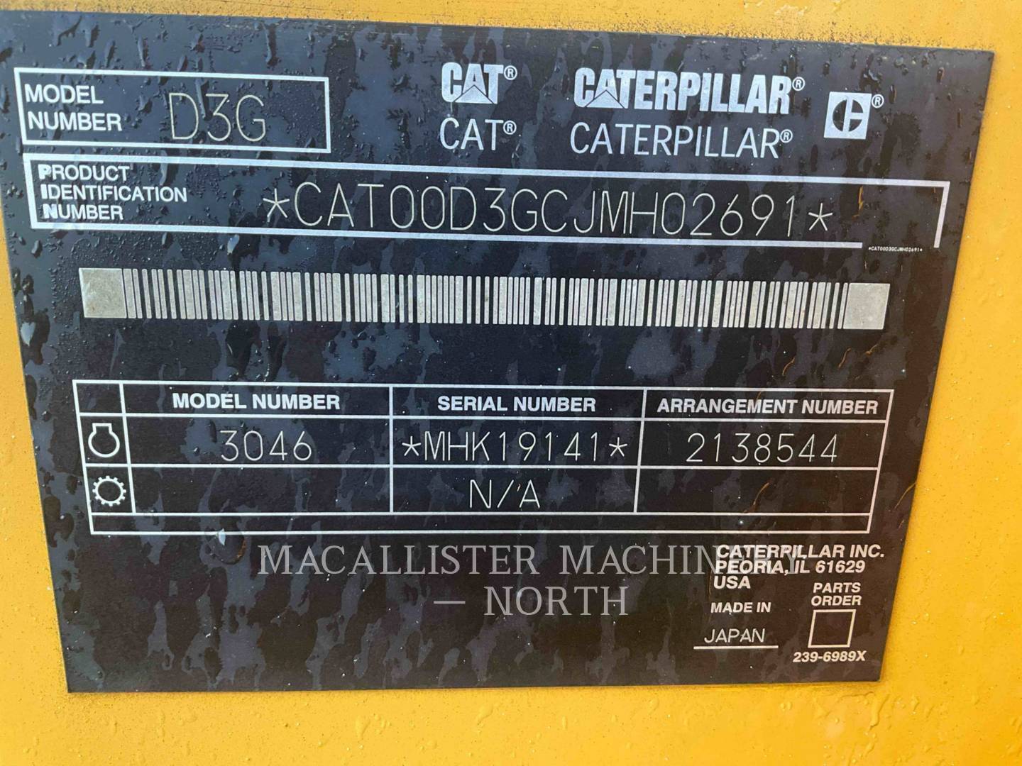 2007 Caterpillar D3GX Dozer