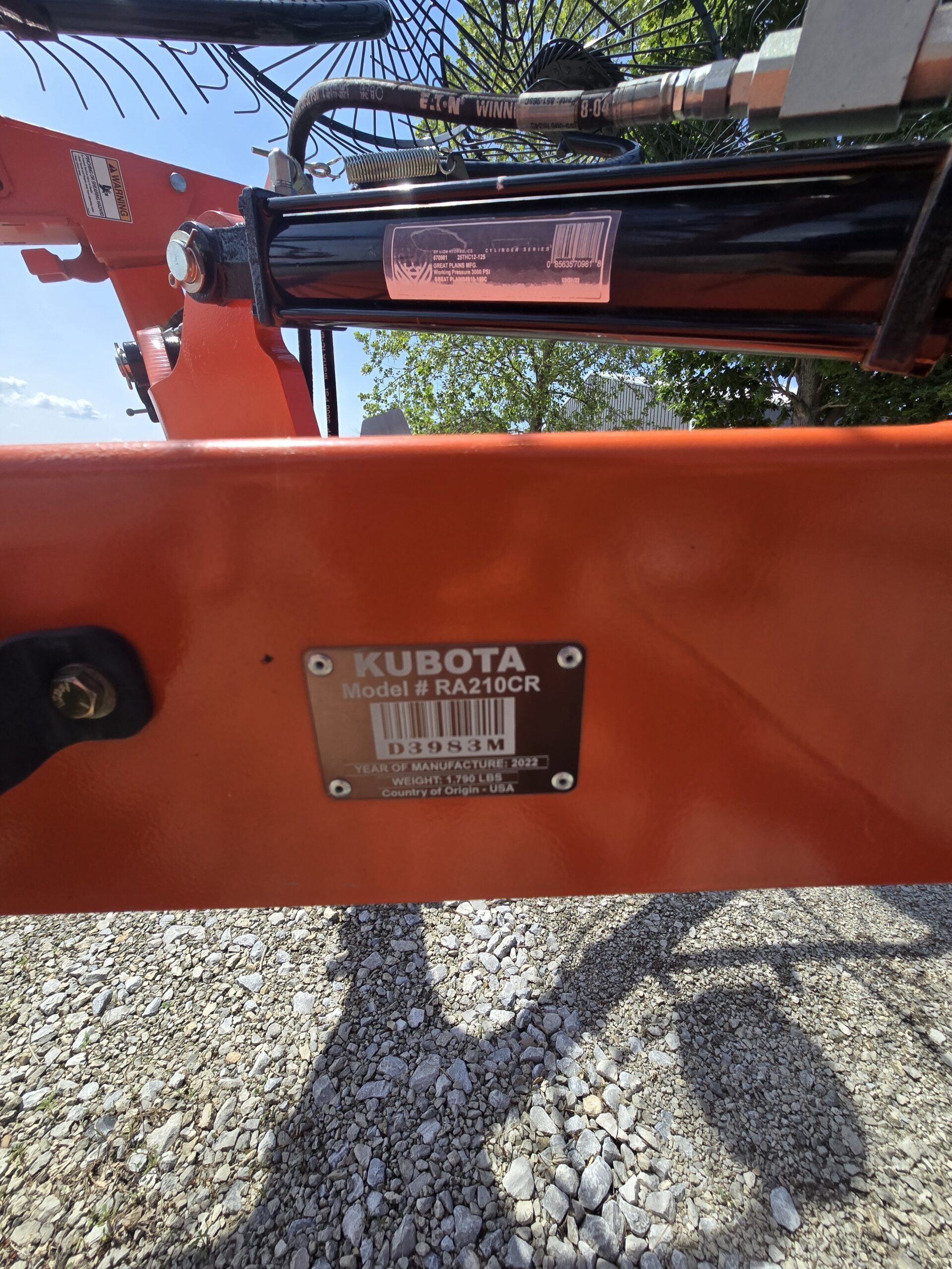 2022 Kubota RA210CR Rake