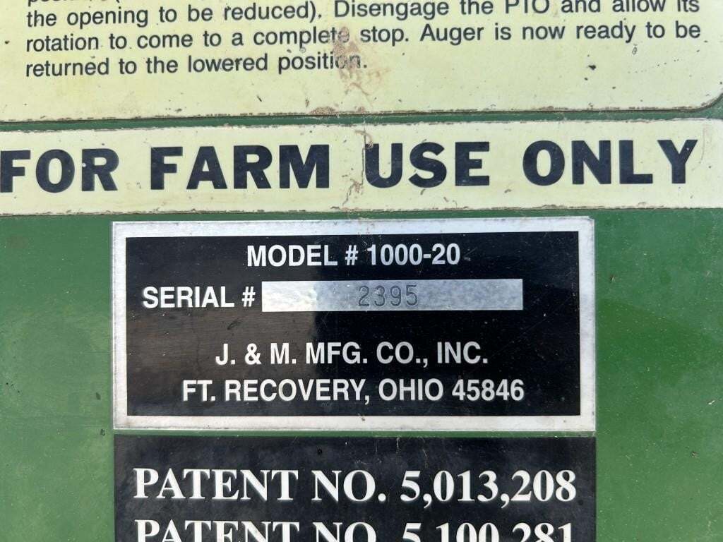 2008 J&M 1000-20 Grain Cart