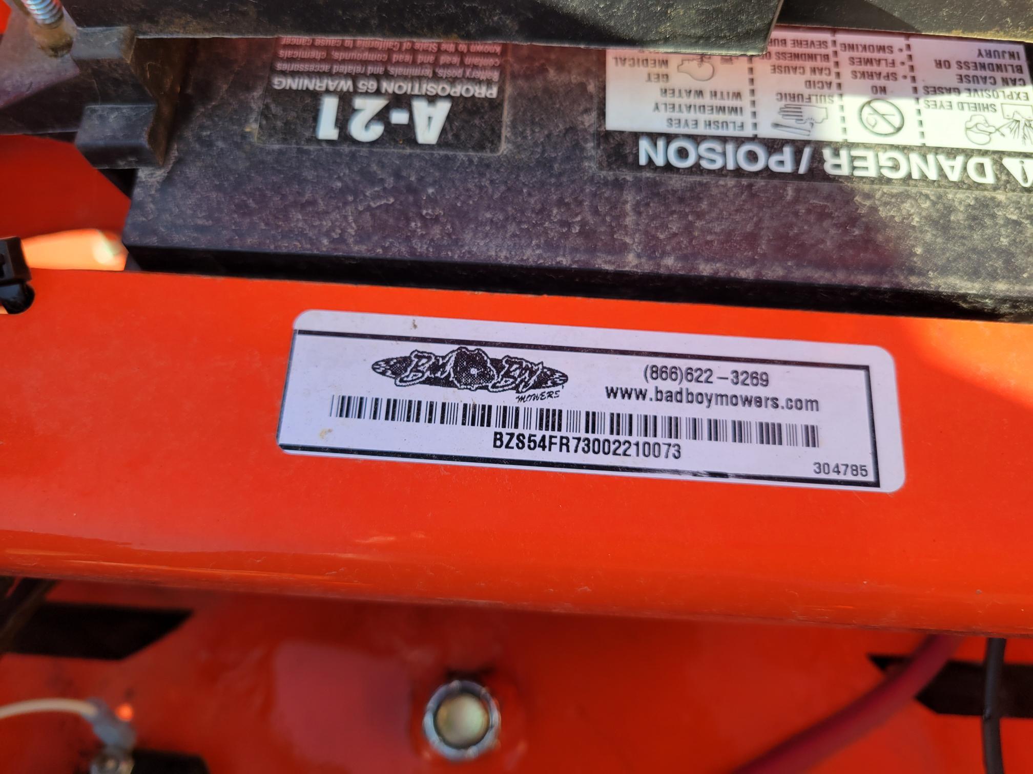 2022 Bad Boy 726ZT Lawn Mower