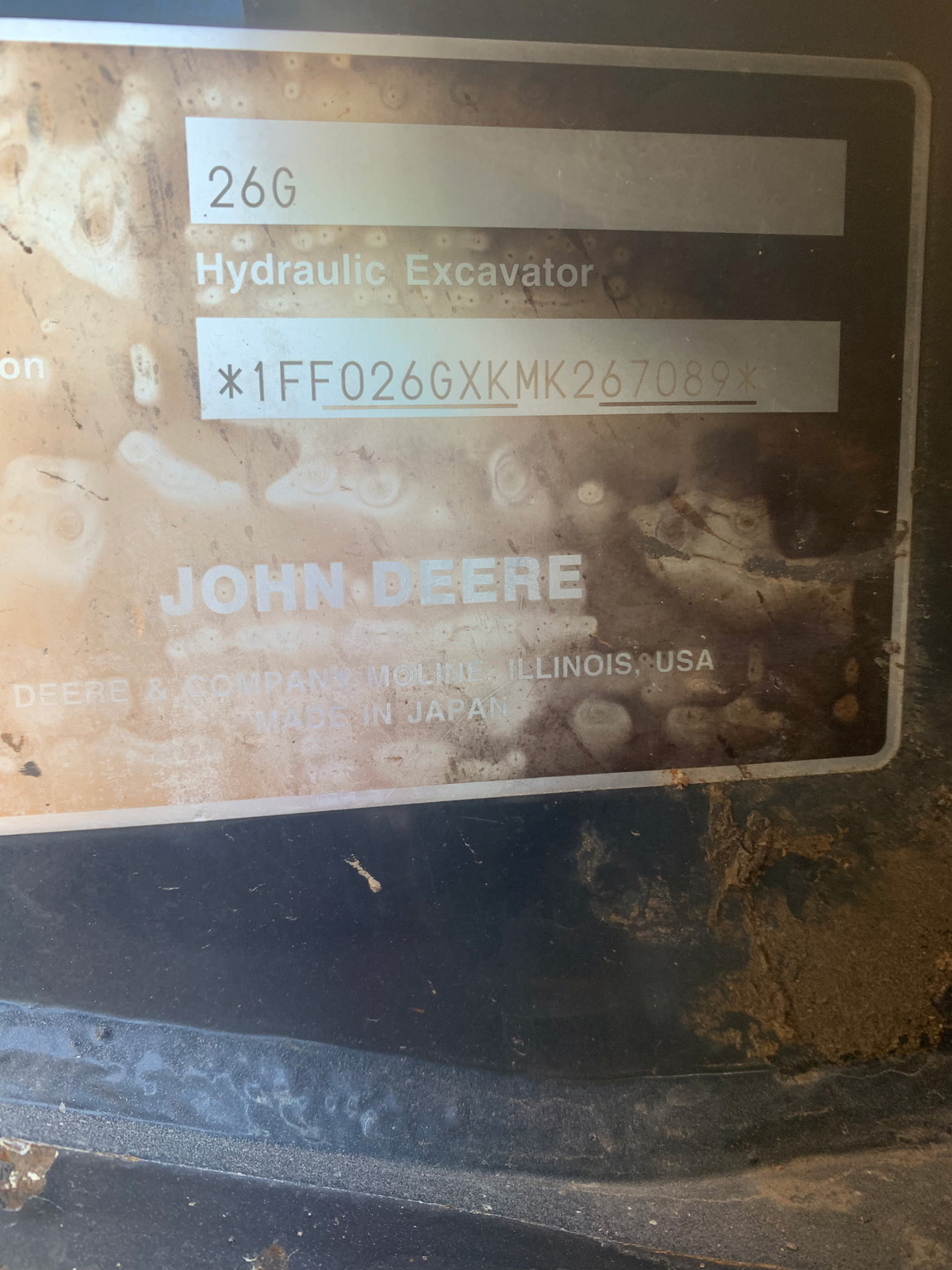2021 John Deere 26G Mini Excavator
