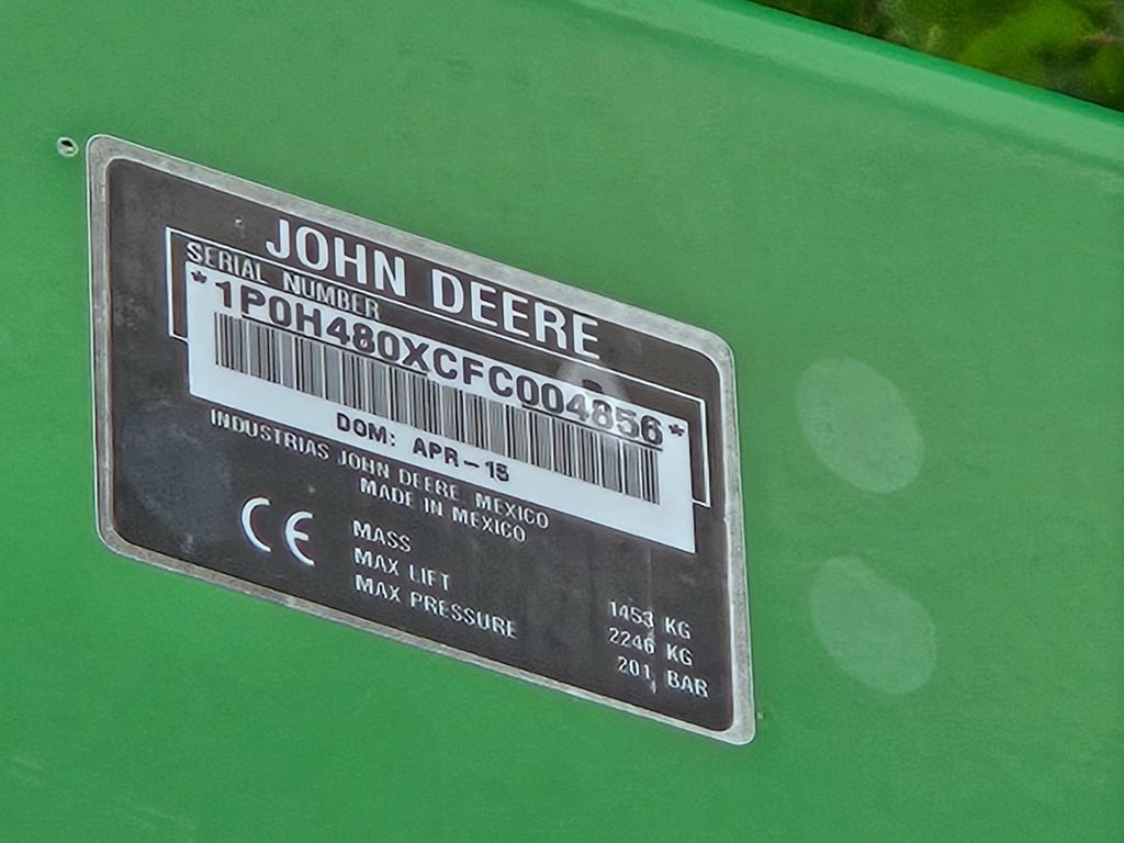 2015 John Deere H480 Front End Loader