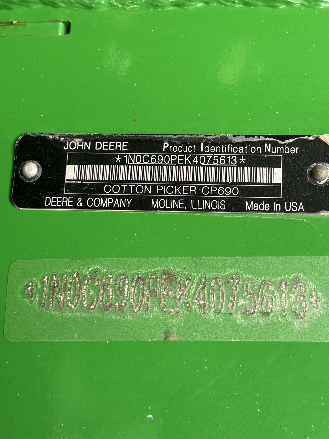 2019 John Deere CP690 Cotton Equipment